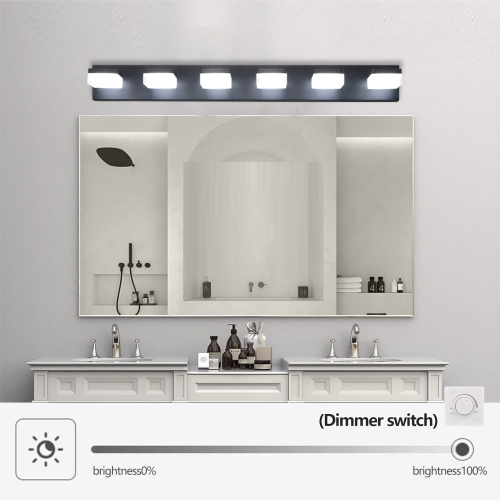 (Same as W1340110610/L2016) Modern 6-Light Chrome LED Vanity Mirror Light Fixture For Bathrooms And Makeup Tables、、eastwooduniform