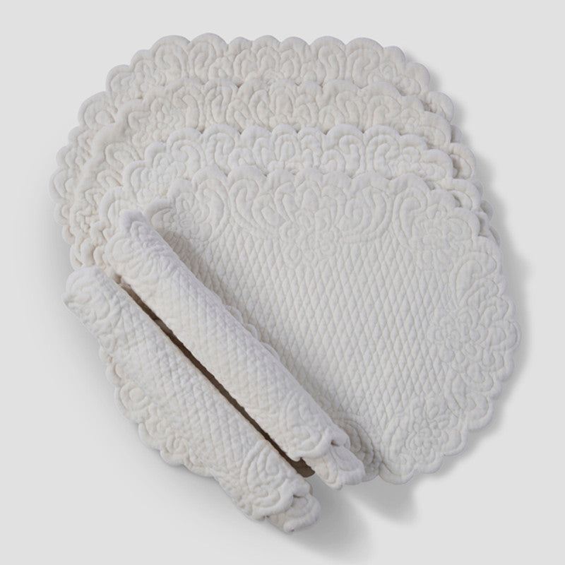 Cotton Dining Mat Set | Table Runner & Placemats | Ivory | Set of 7、mySite、camillekostekn