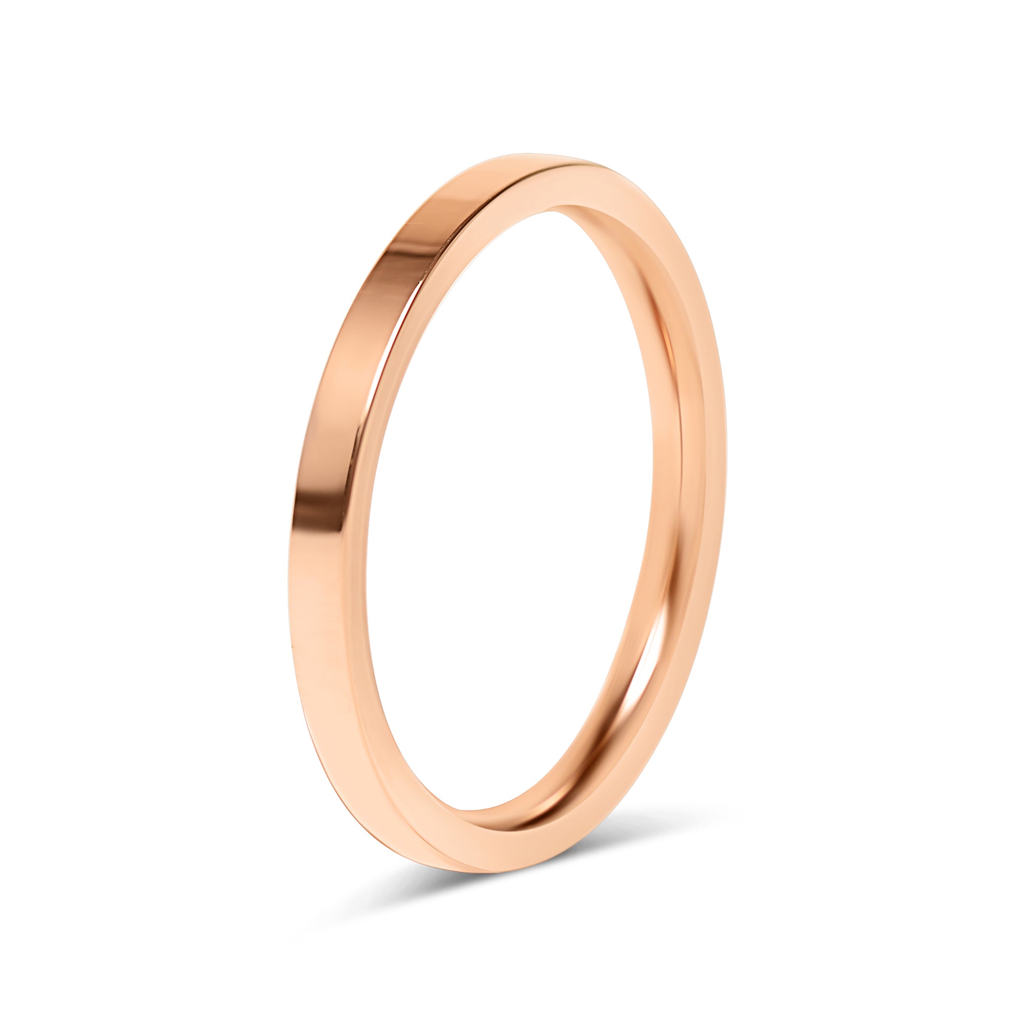 18K Rose Gold PVD Stainless Steel Flat Ring / CFR8024、mySite、dreamappss