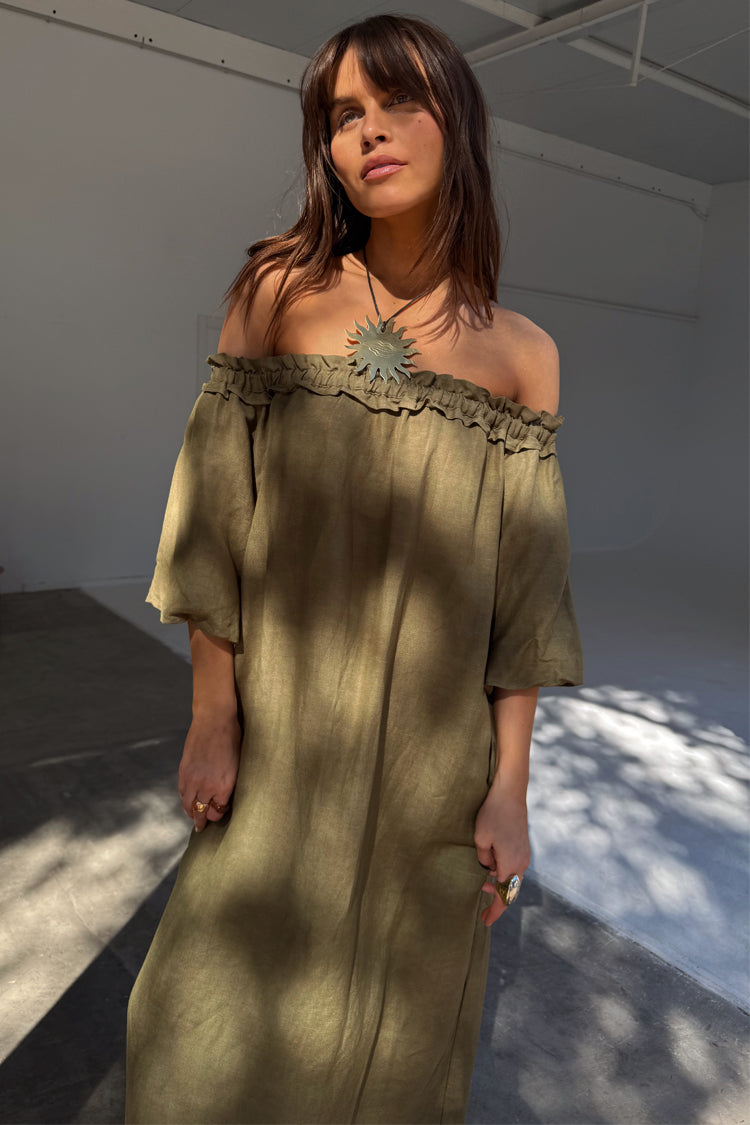 Khaki Ella Dress、mySite、solidvoid
