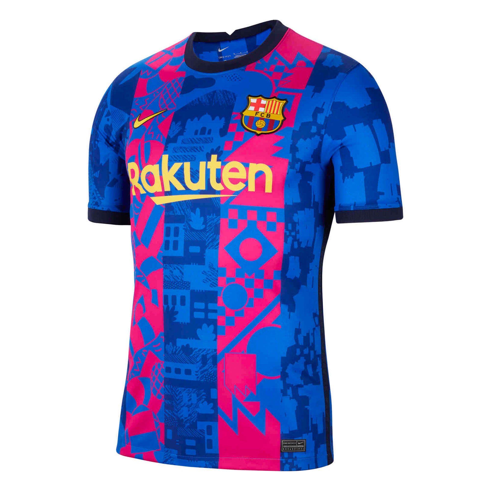 Nike Men's FC Barcelona 2021/22 Third Jersey Hyper Royal/Varsity Maize、mySite、noshort