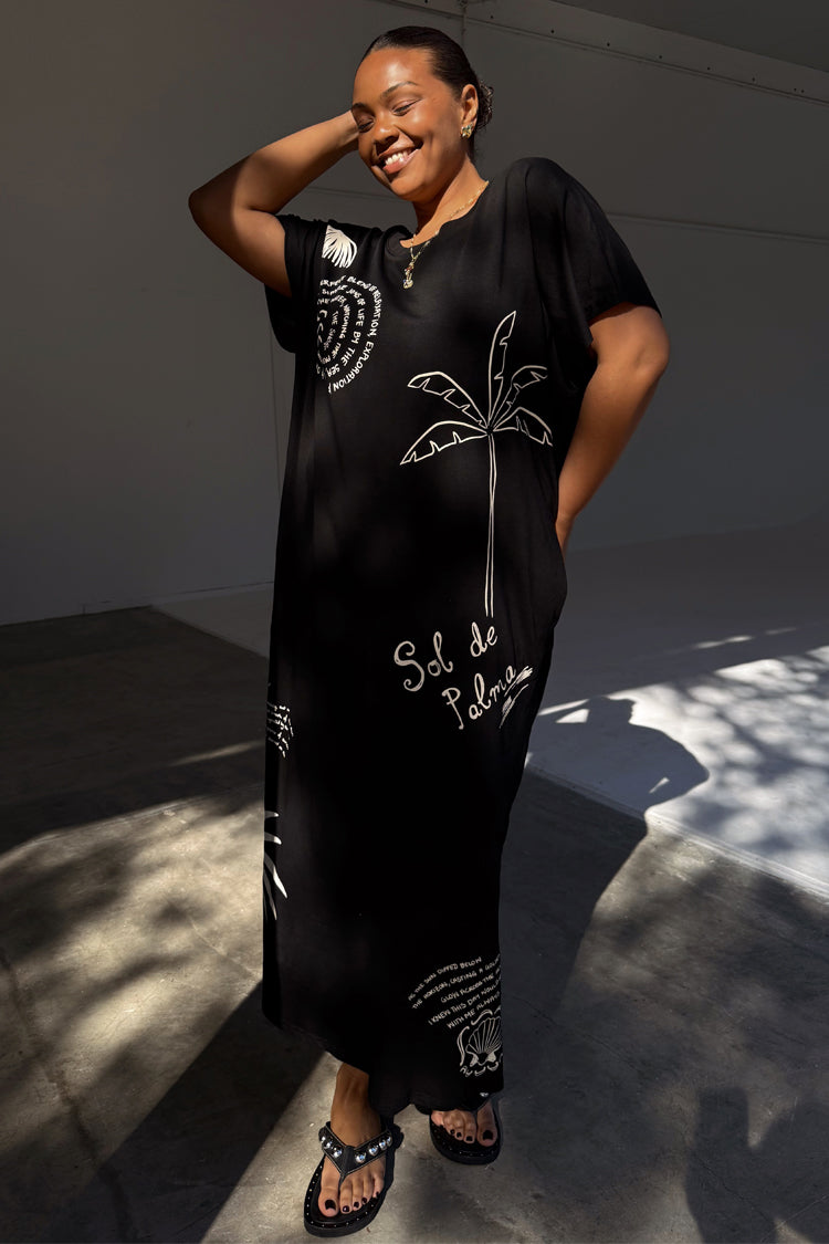 Black Palma T Shirt Dress、mySite、solidvoid