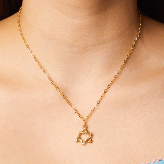 Star of David Prayer Necklace by Susan Alexandra - Bronze、mySite、topwebapps