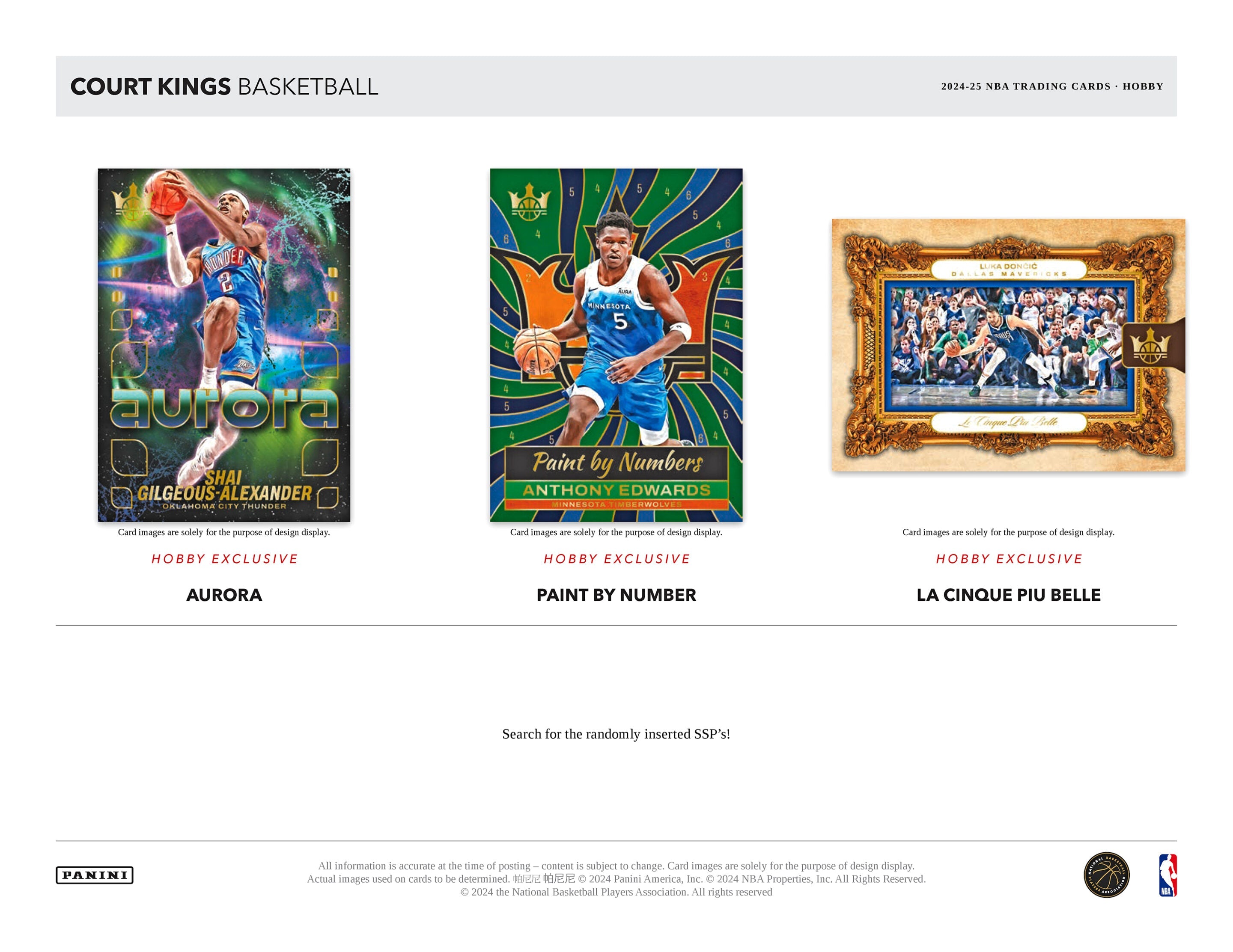 Panini Court Kings NBA Basketball 2024/25 - Hobby Box、mySite、waistdrama