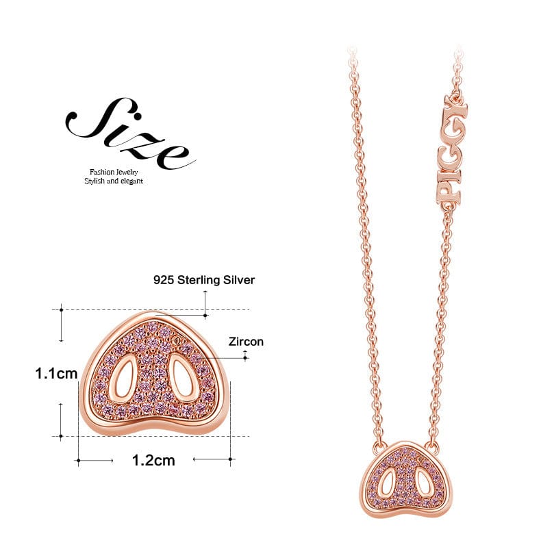 Pig Snout Jewelry Set! Necklace, Earrings, Bracelet or Save & Buy the SET!、mySite、g9winljtr