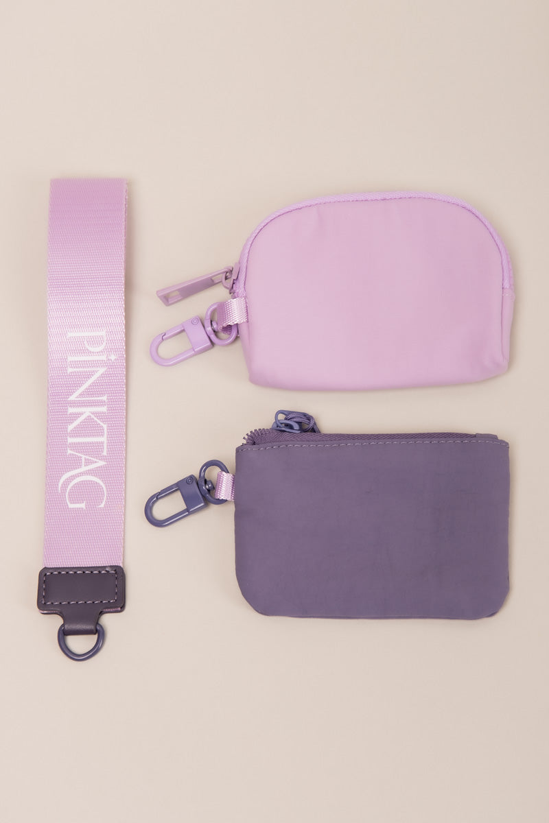 Two Pouch PinkTag Wristlet- Purple & Lavender、mySite、hinf8tx79