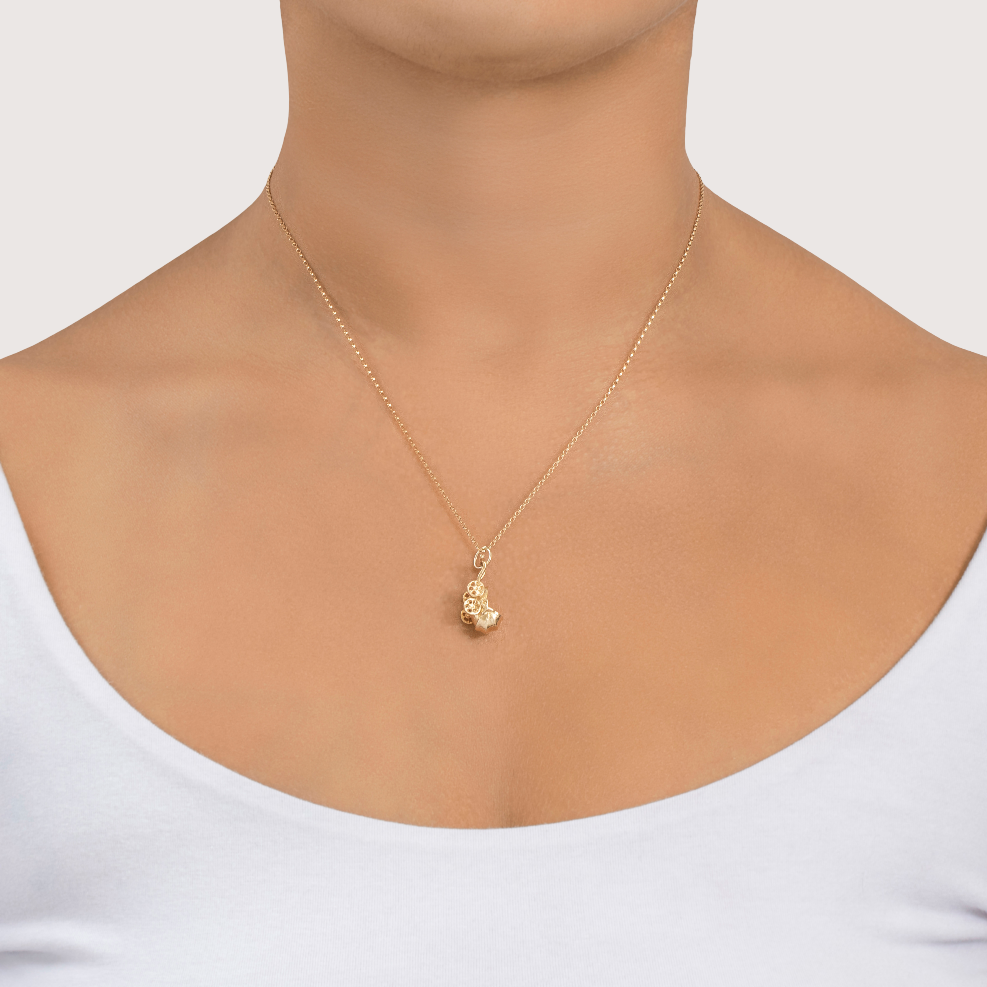 Vintage 14k Yellow Gold Articulated Baby Pram Charm / Pendant、mySite、hinf8tx79