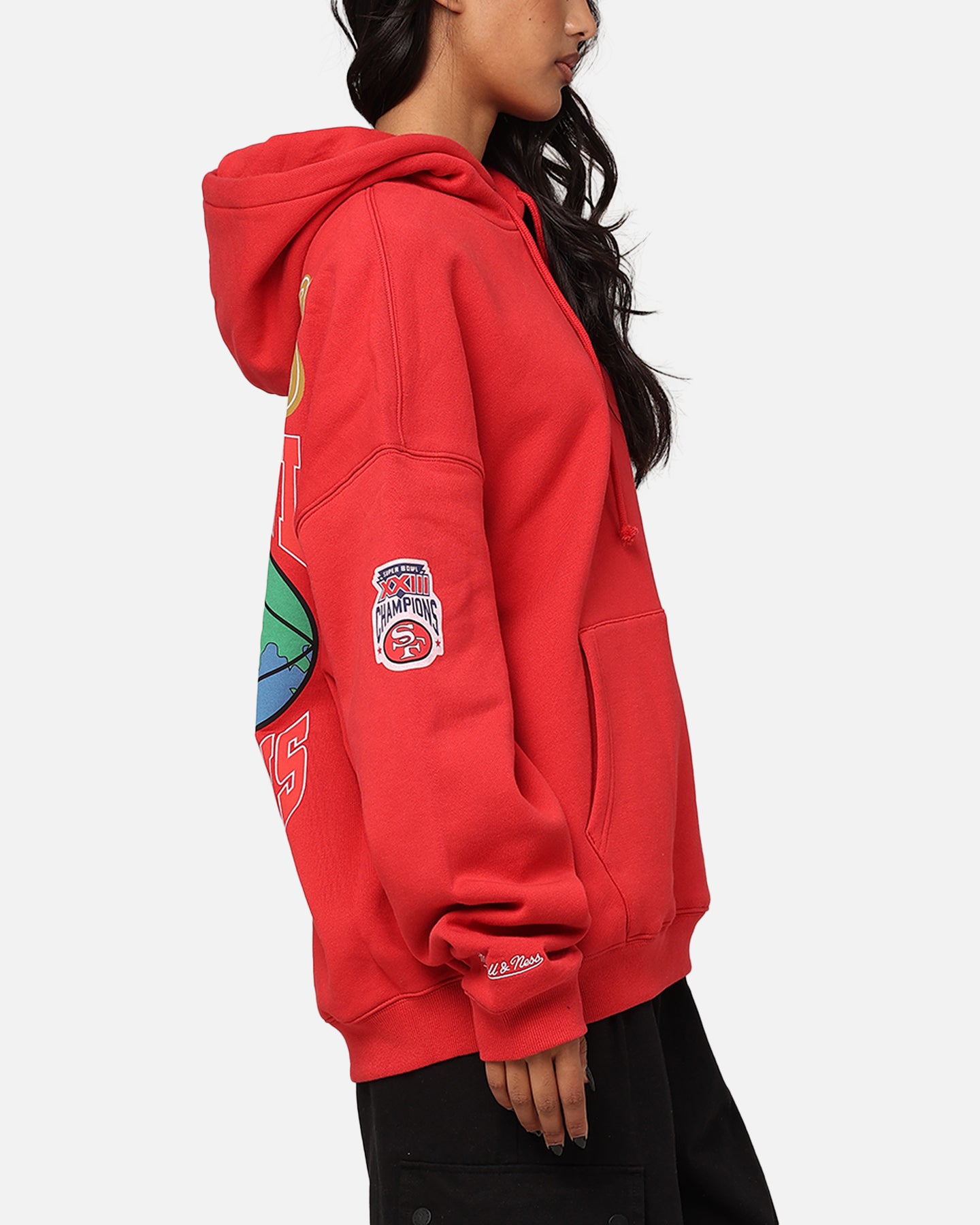 Mitchell & Ness San Francisco 49ers Super Bowl World Hoodie Faded Red、mySite、zt4zffjzw