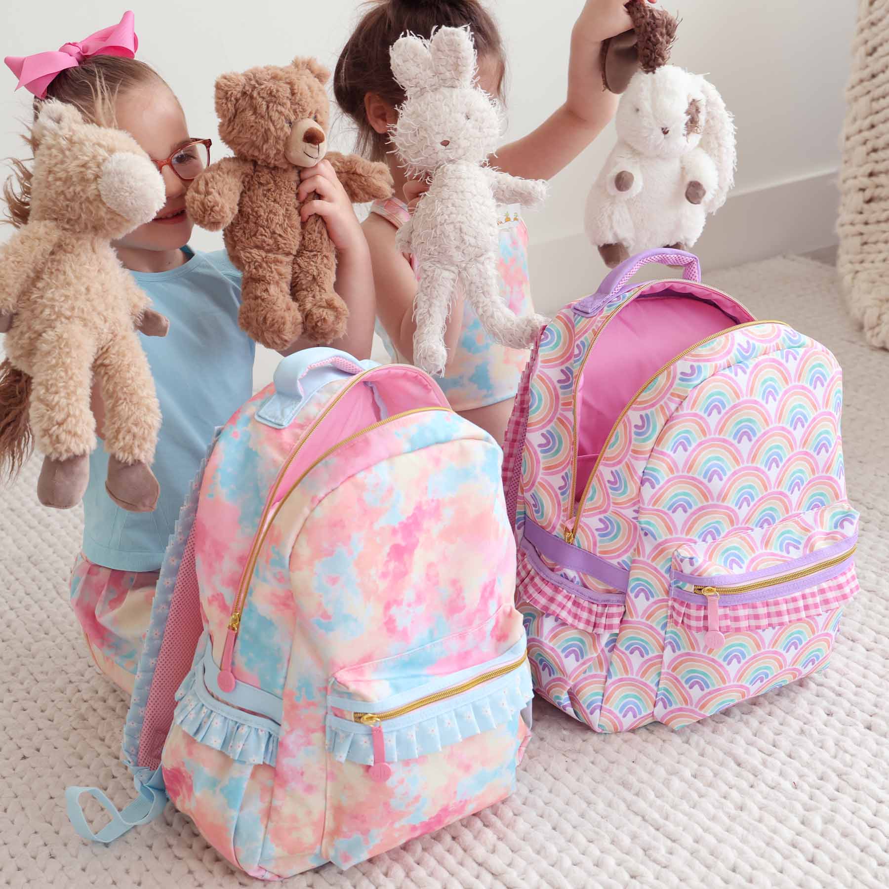  Kids Personalized Ruffle Backpack | Candy Clouds、mySite、layawaytickets