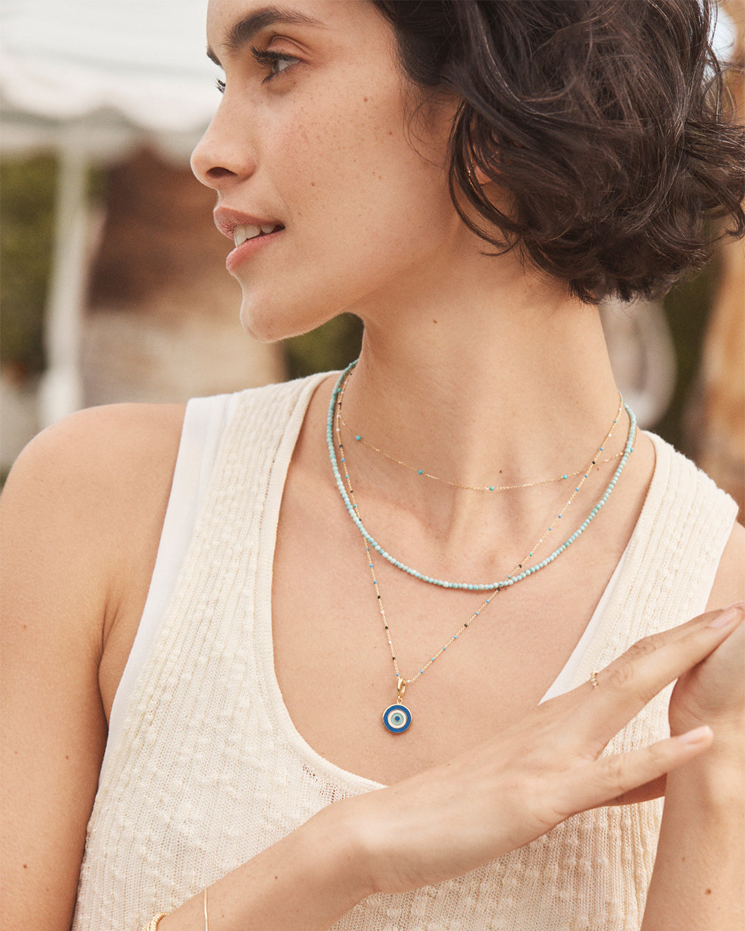 Evil Eye Capri Necklace、mySite、hinf8tx79