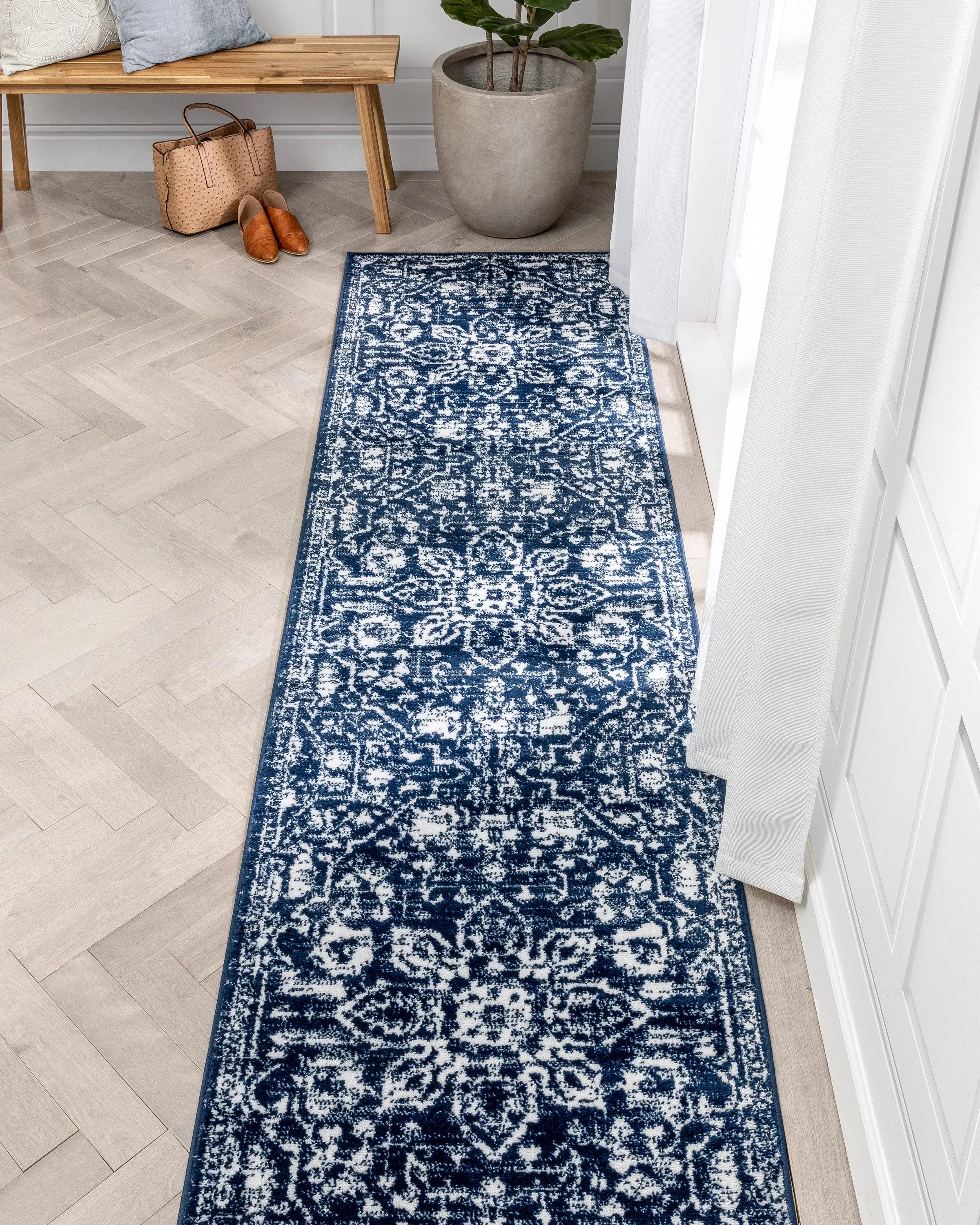 Disa Vintage Medallion Dark Blue Soft Rug By Chill Rugs、mySite、gigharbornorthrealestate