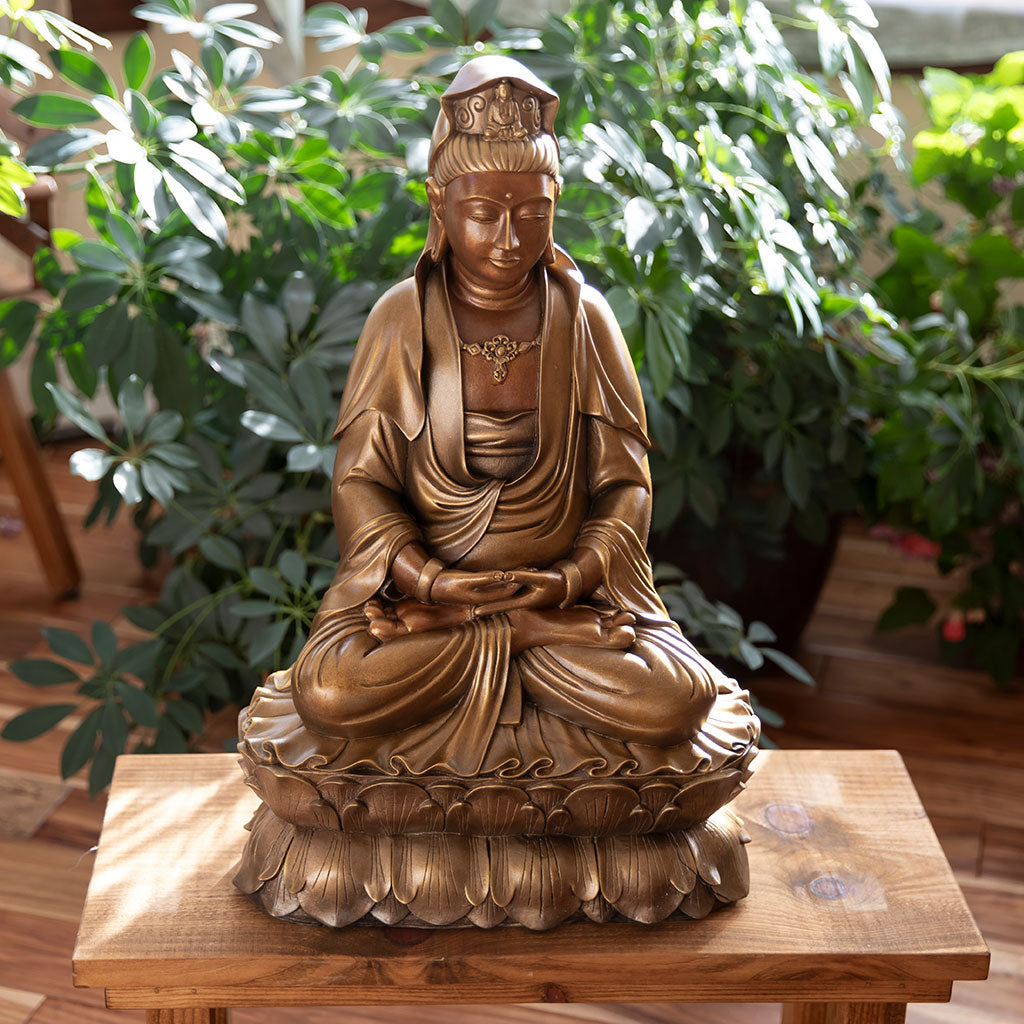 Seated Bronze Garden Kuan Yin Statue、mySite、topwebapps