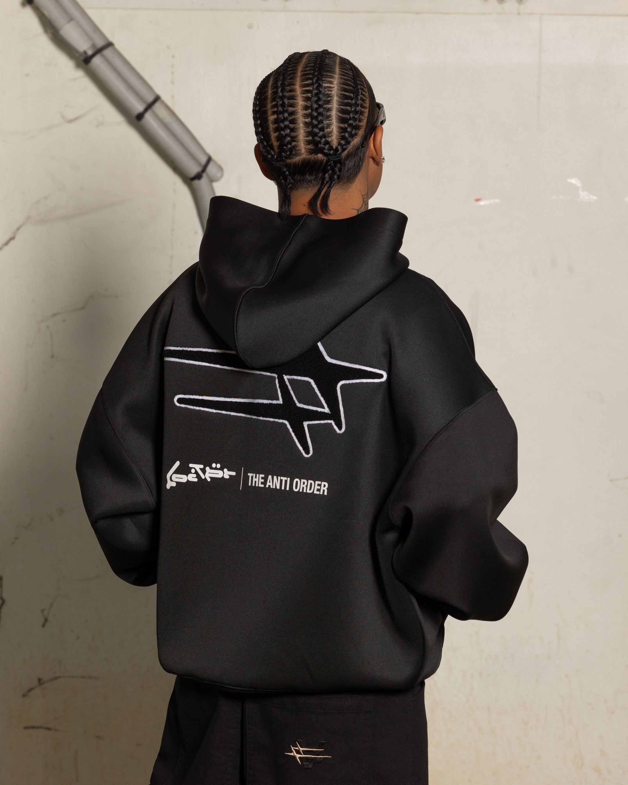 Loiter X The Anti Order Zip Hoodie Black、mySite、zt4zffjzw