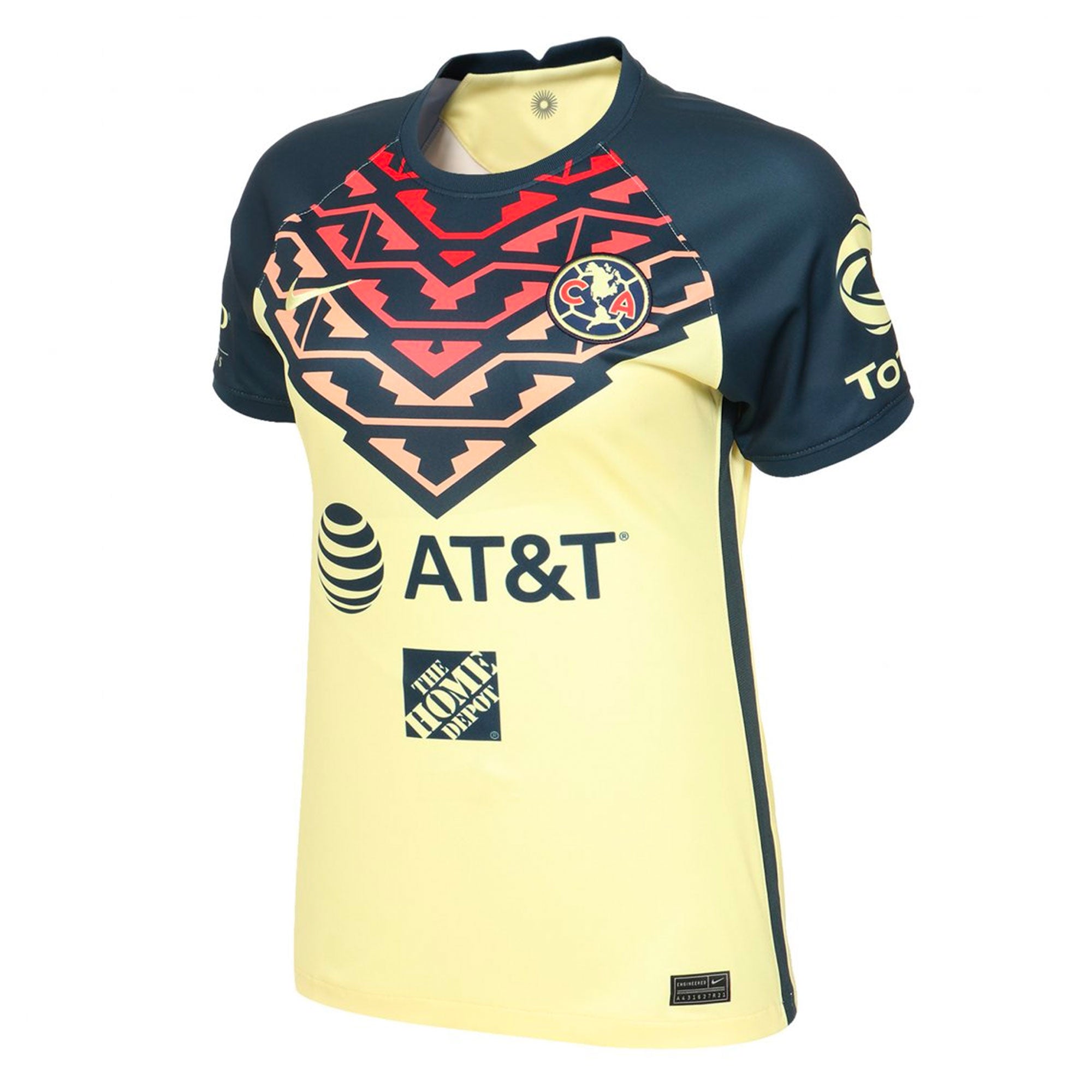 Nike Women's Club America 2021/22 Home Jersey Lemon Chiffon/Armory Navy、mySite、noshort