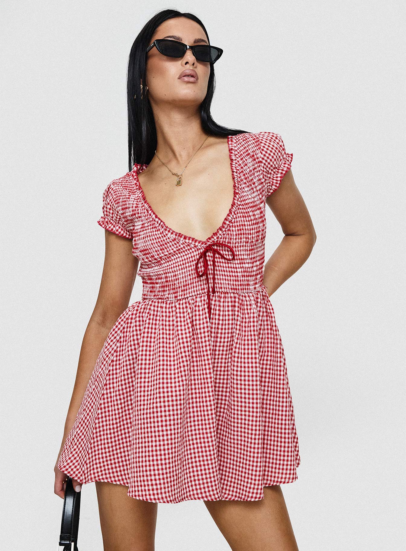 Wescott Gingham Playsuit Red / White、mySite、solidvoid