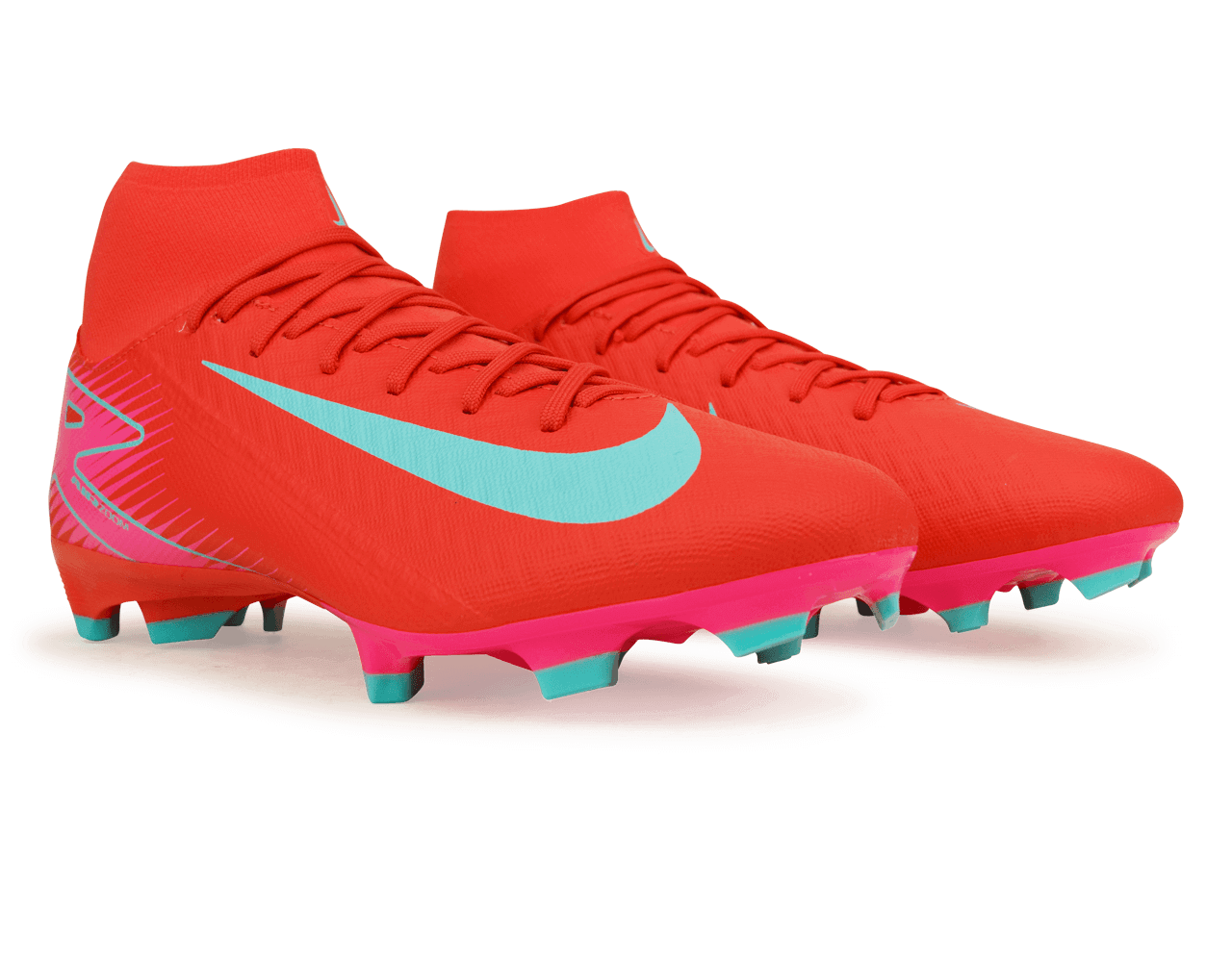 Nike Men's Zoom Mercurial Superfly 10 Academy FG/MG Ember Glow/Aurora Green、mySite、noshort