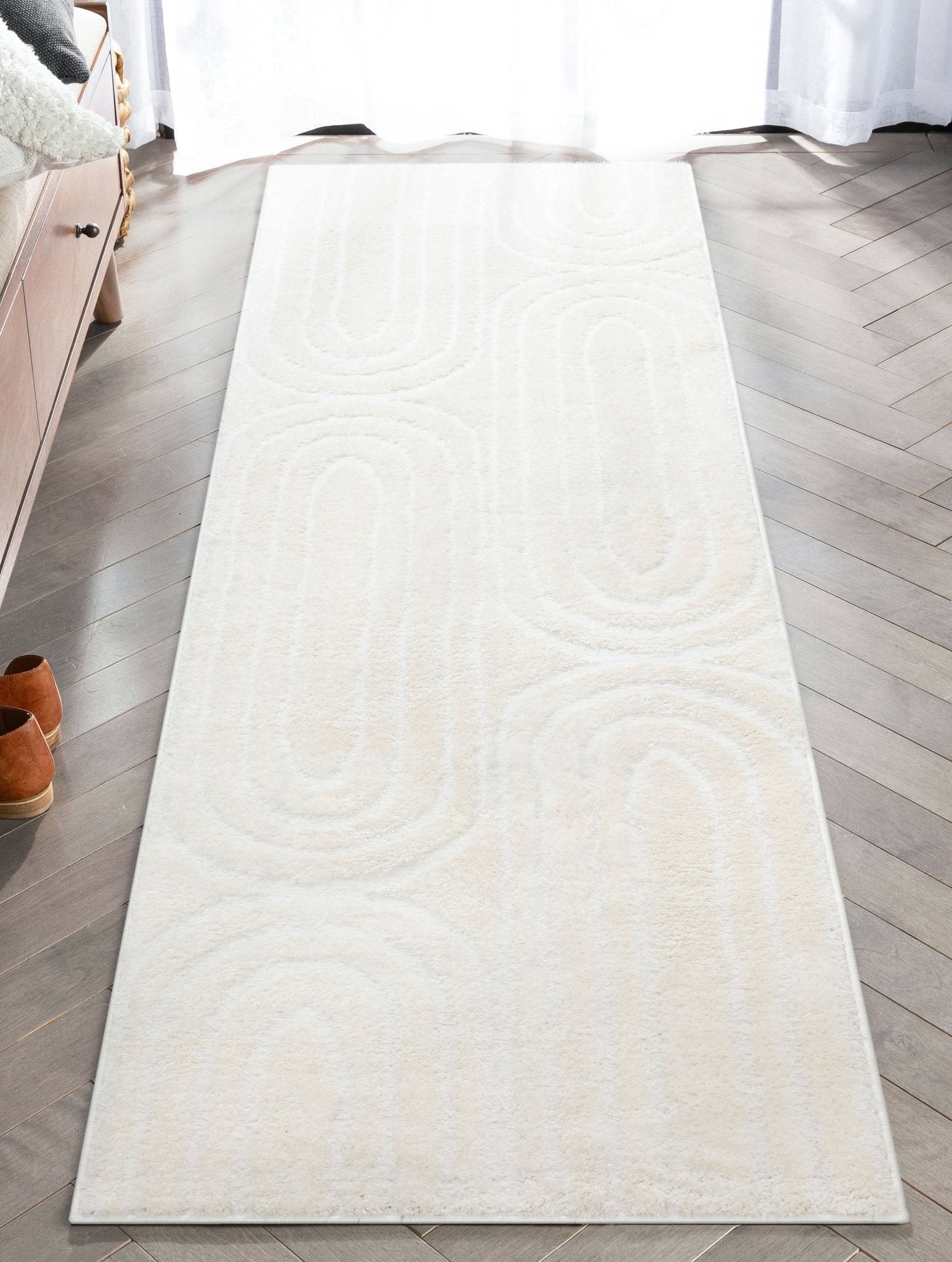 Rainbow Shag Geometric Ivory High-Low Rug、mySite、gigharbornorthrealestate
