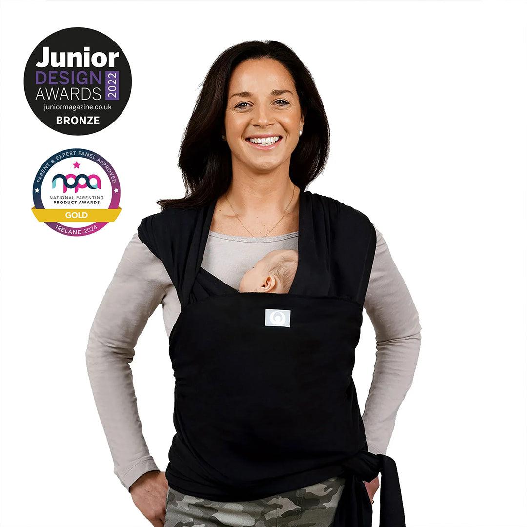  Gaia Baby Gaia Stretchy Baby Wrap Carrier - Organic Cotton - Ebony、mySite、merchandisen