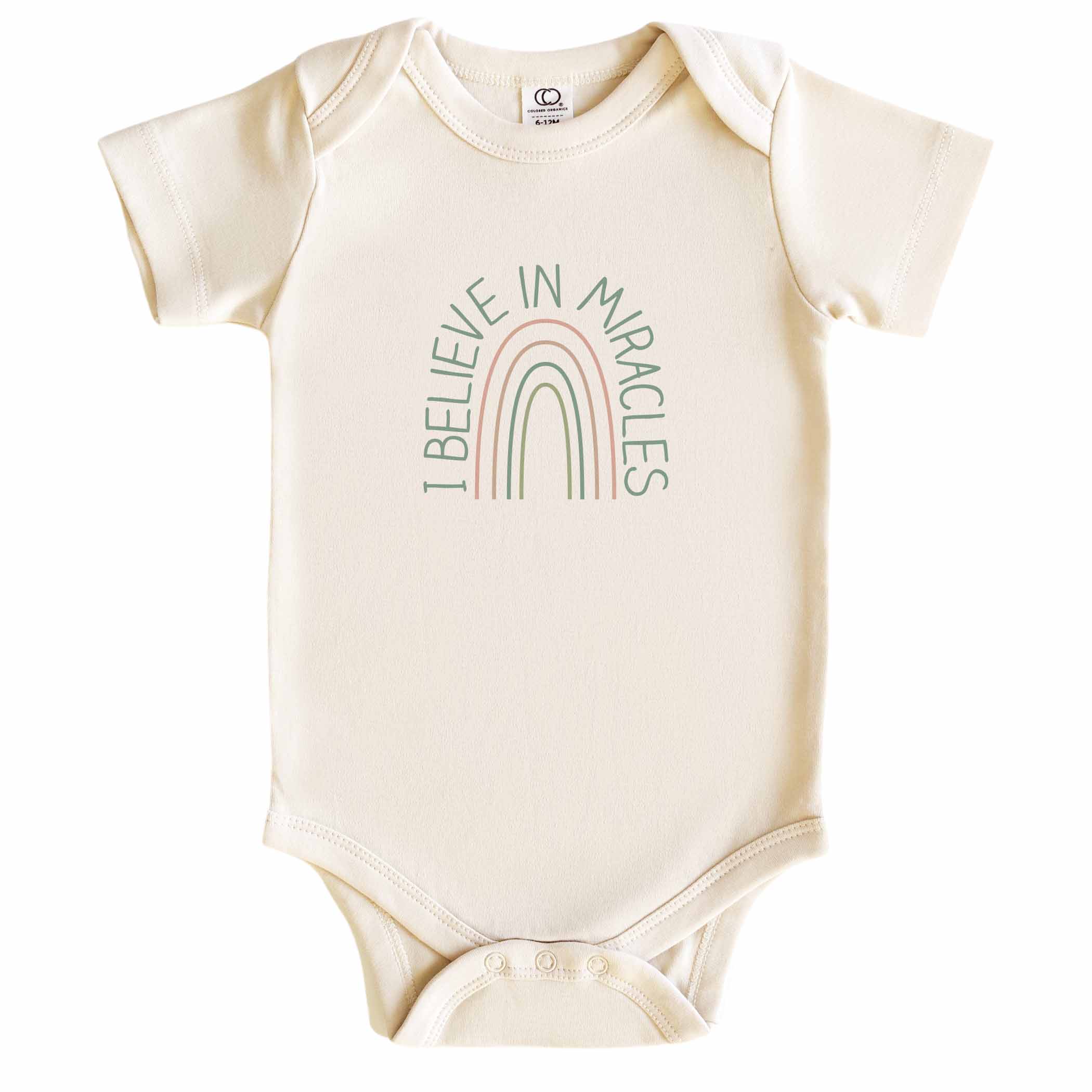  I Believe In Miracles Graphic Bodysuit | Natural、mySite、layawaytickets