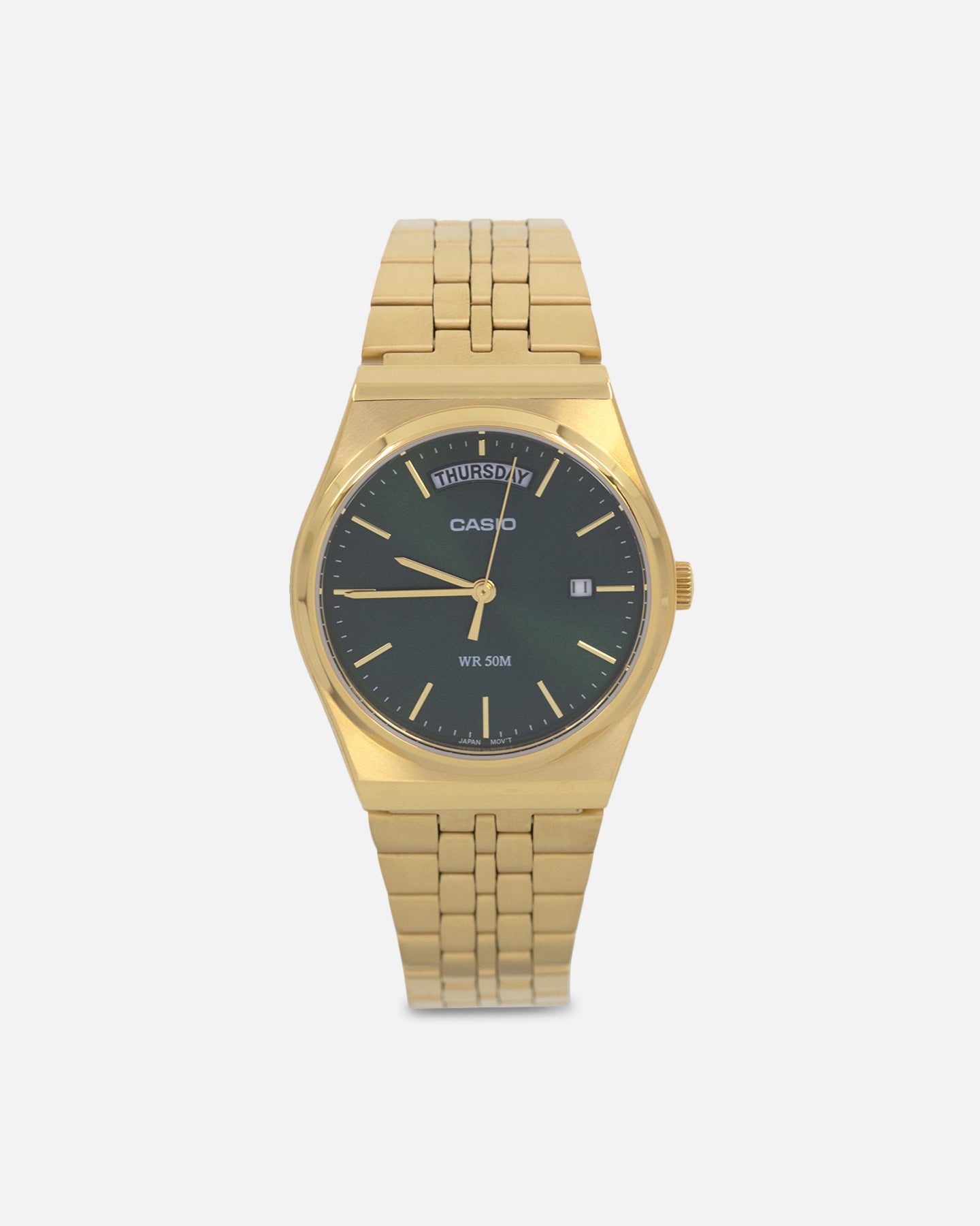 Casio MTP-B146G-3AVDF Watch Green/Gold、mySite、zt4zffjzw