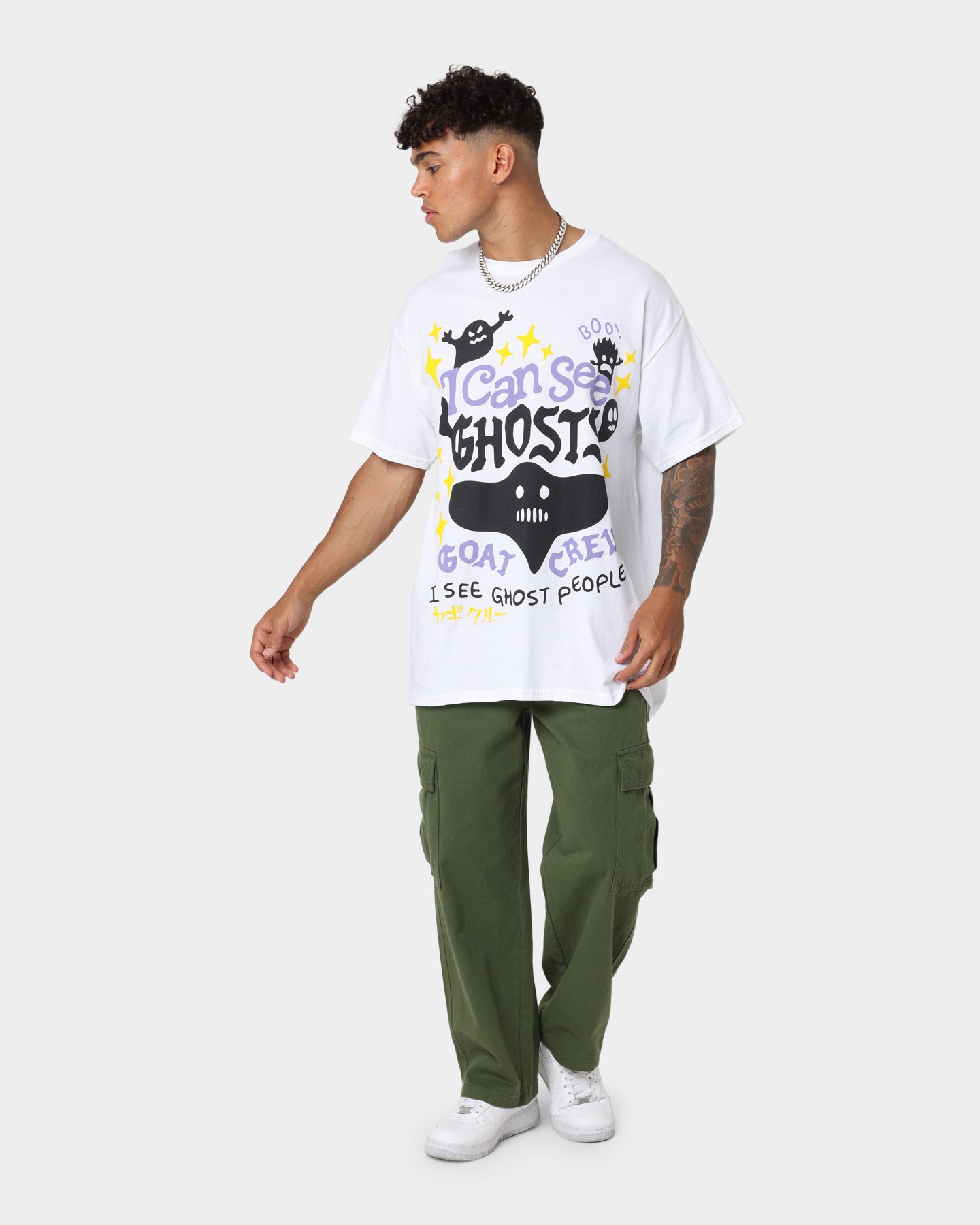 Goat Crew I Can See Ghosts All Over Print T-Shirt White、mySite、zt4zffjzw