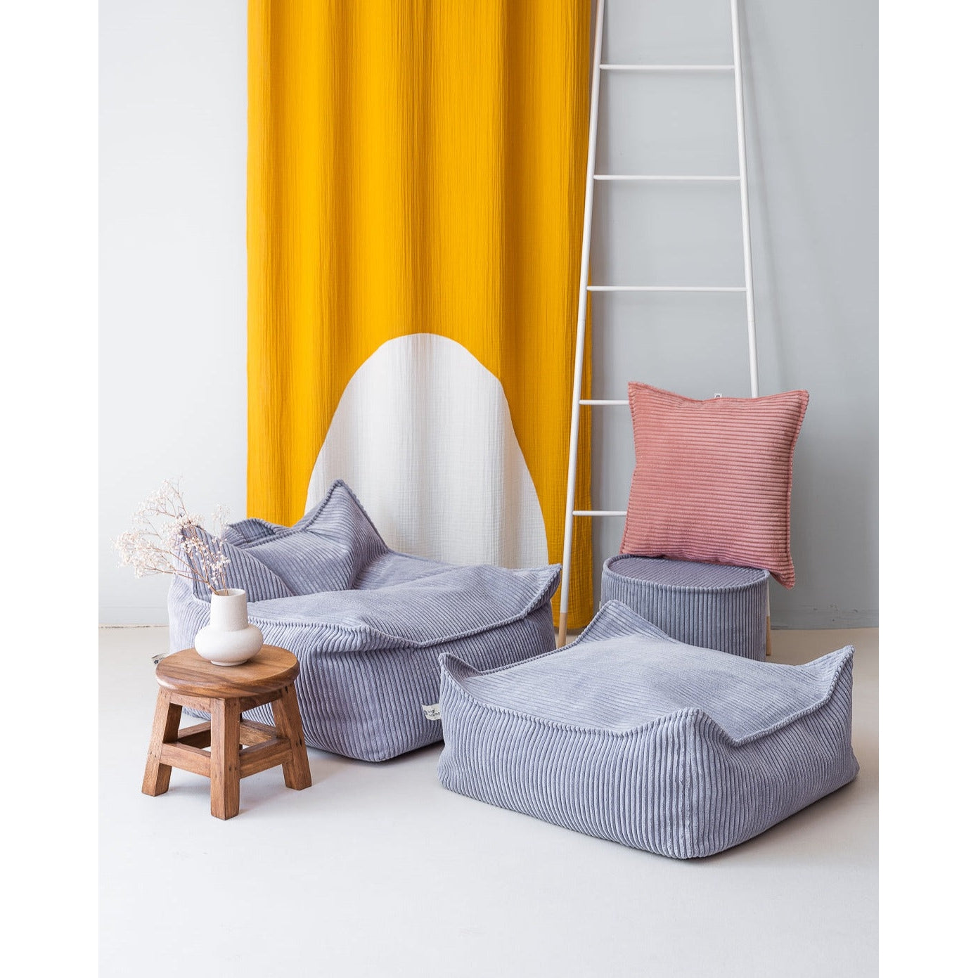 Blueberry Blue Square Ottoman、mySite、gigharbornorthrealestate