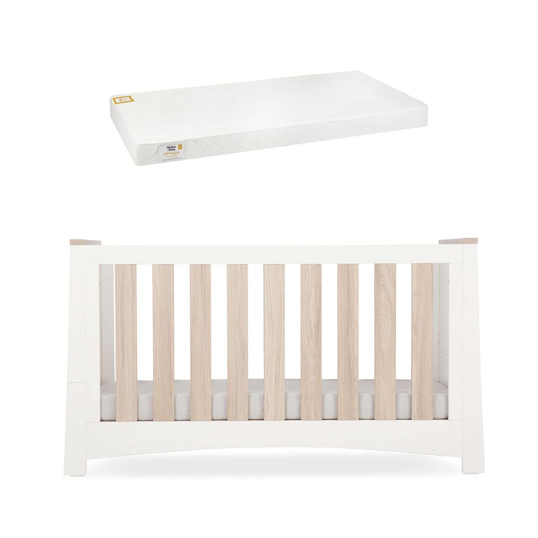  CuddleCo Ada Cot Bed - White/Ash、mySite、merchandisen