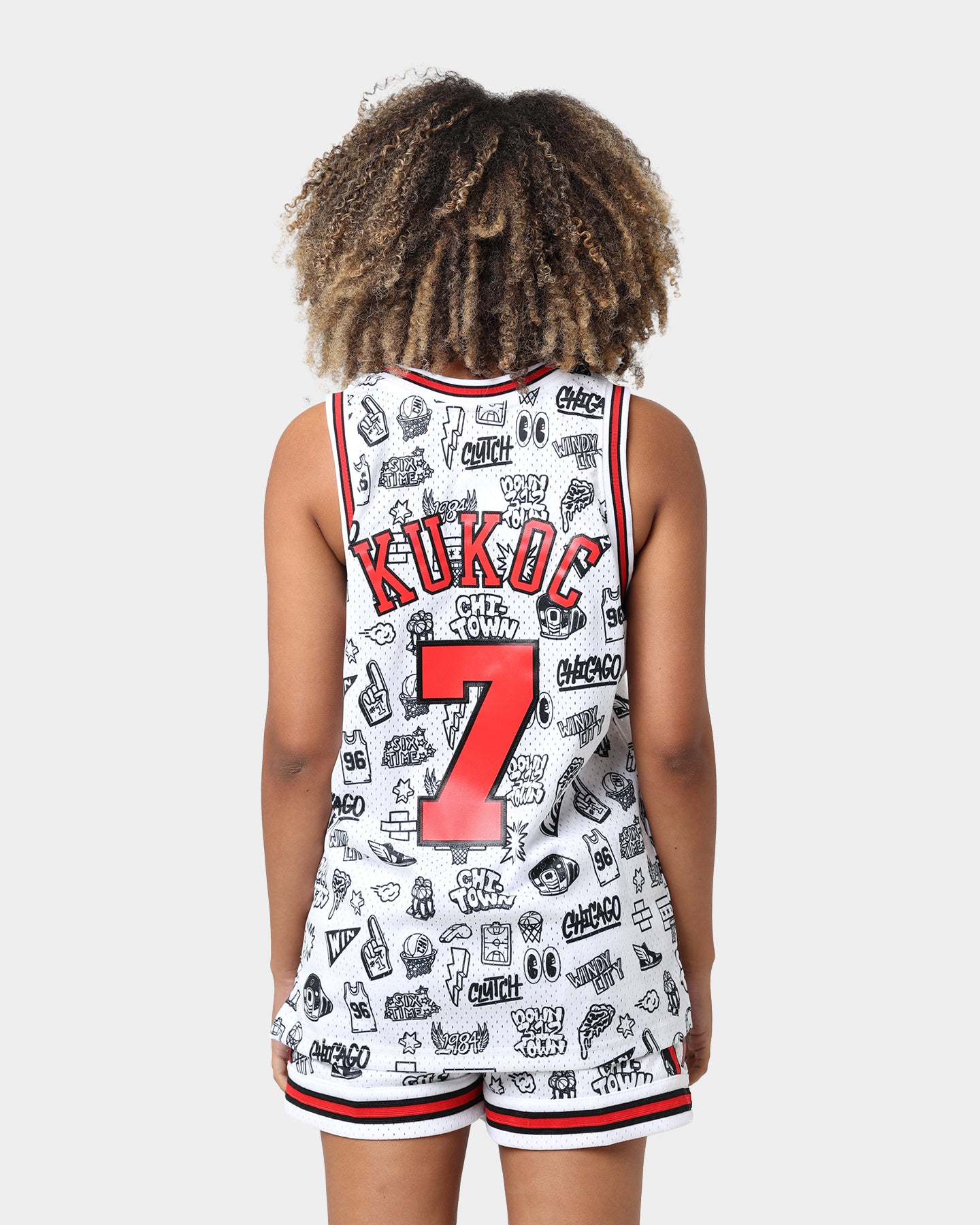 Mitchell & Ness Chicago Bulls Toni Kukoč #7 1997-1998 Doodle Swingman Jersey White、mySite、zt4zffjzw