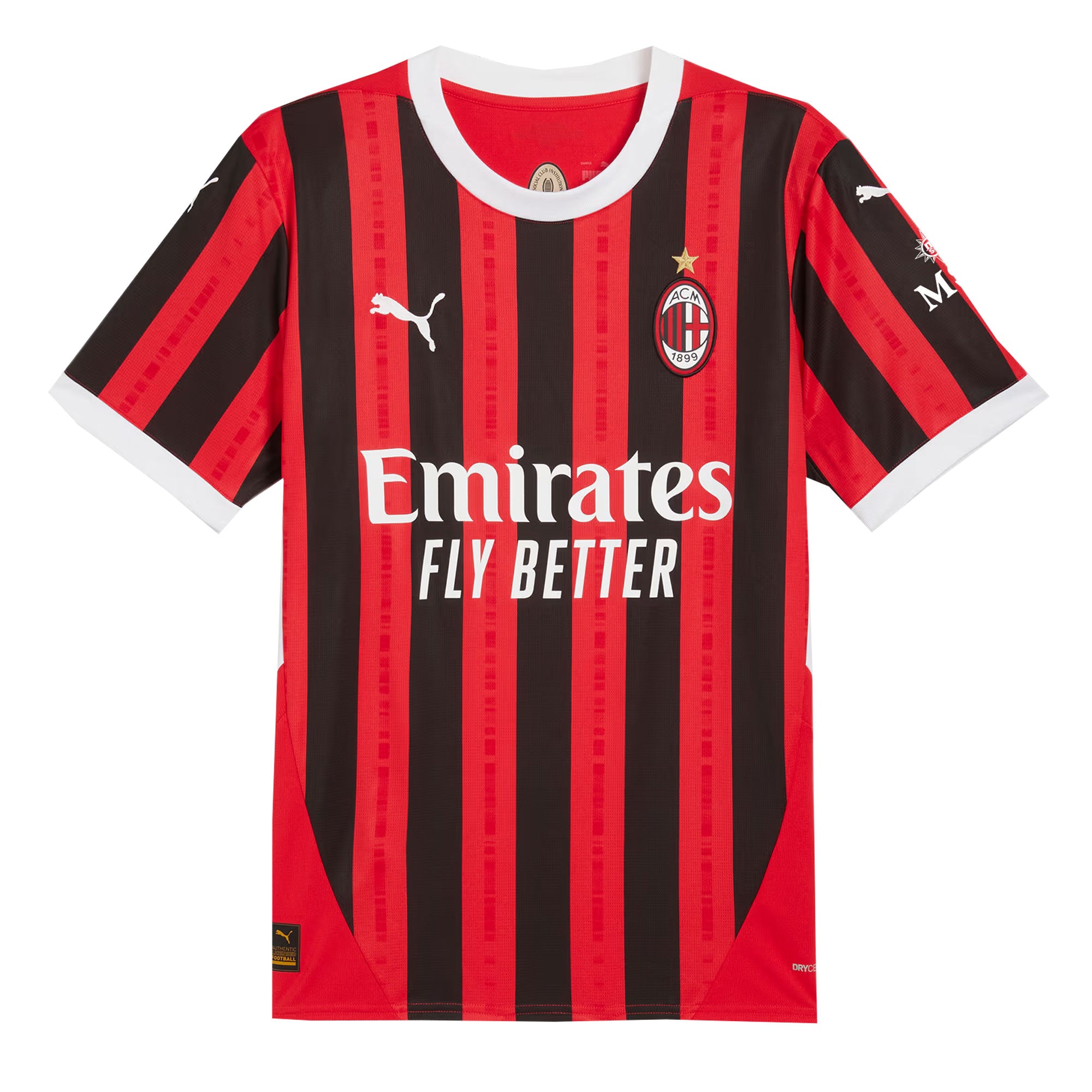PUMA Men's AC Milan 2024/25 Home Jersey Red/Black、mySite、bottomscart