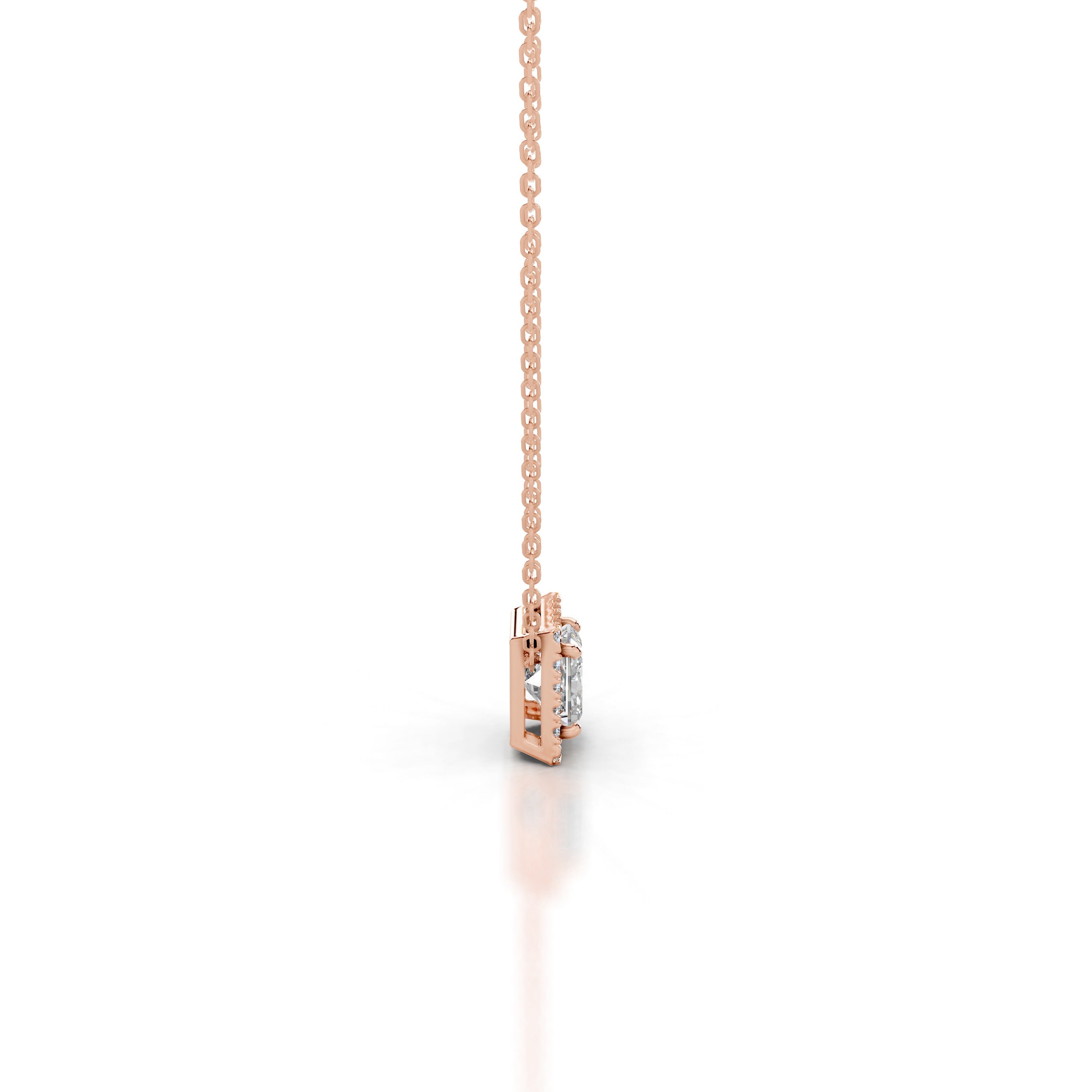 Manon Diamond Halo Pendant - 14K Rose Gold、mySite、hinf8tx79