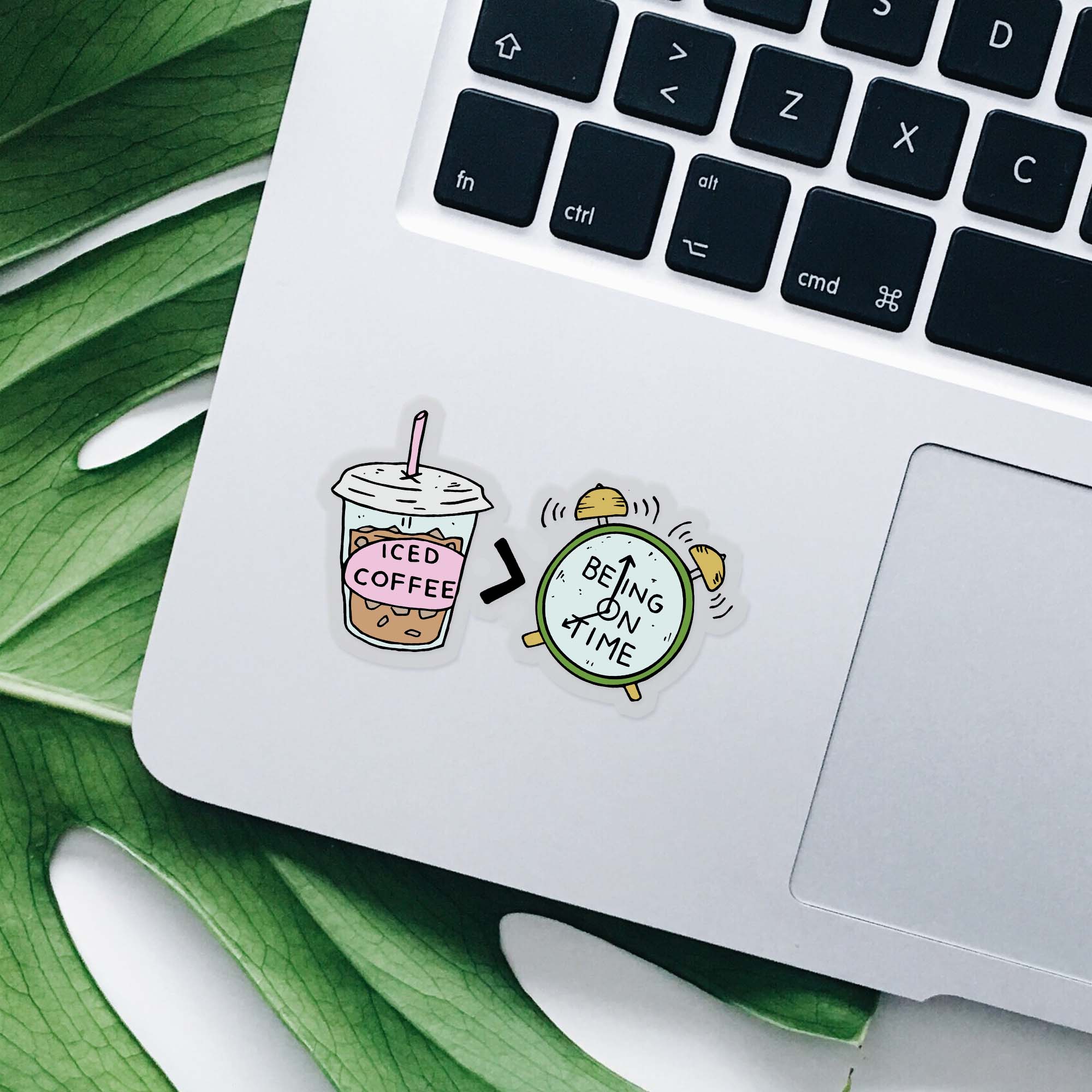  Iced Coffee > Being On Time Clear Sticker、mySite、elrpsem3k
