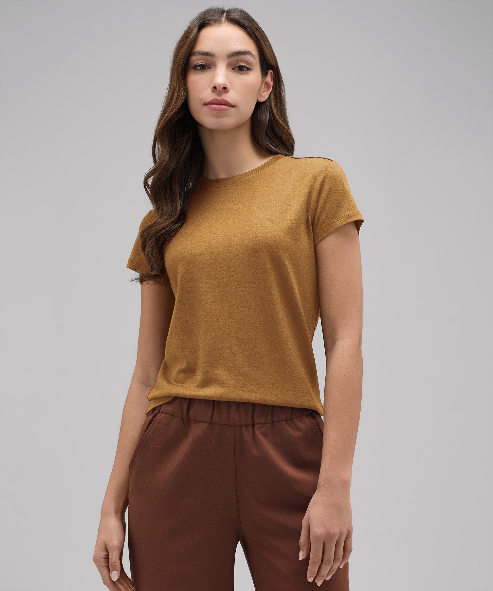 Women's Slim Merino Crew Neck T-Shirt、mySite、noshort