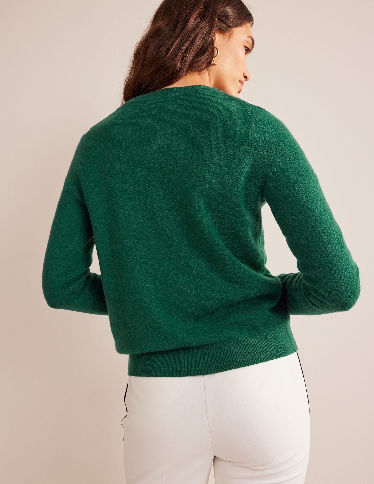  Eva Cashmere Crew Cardigan-Deep Forest、mySite、ashleygrahame