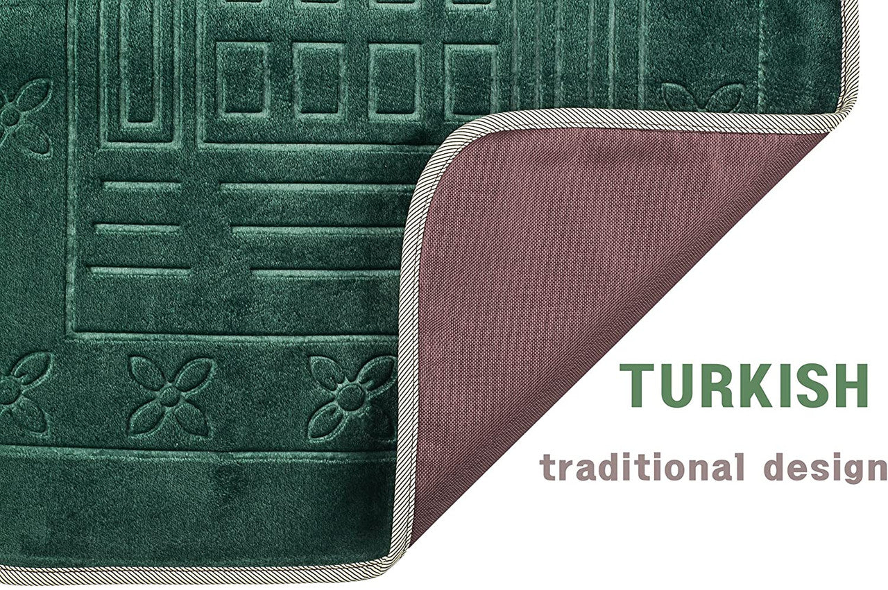 Foldable Prayer Rug with Back Rest (Green)、mySite、topwebapps