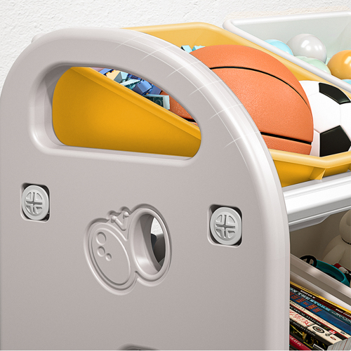 Kids Toy Storage Organizer with 6 Bins, Multi-functional Nursery Organizer Kids Furniture Set Toy Storage Cabinet Unit with HDPE Shelf and Bins for Playroom, Bedroom, Living Room (Green Color)、、casual