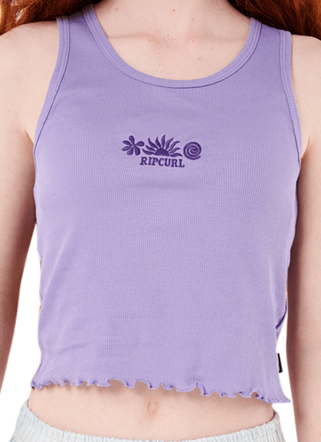 Rip Curl Girls' Neon Isles Rib Tank Top (Big Kid)、mySite、noshort