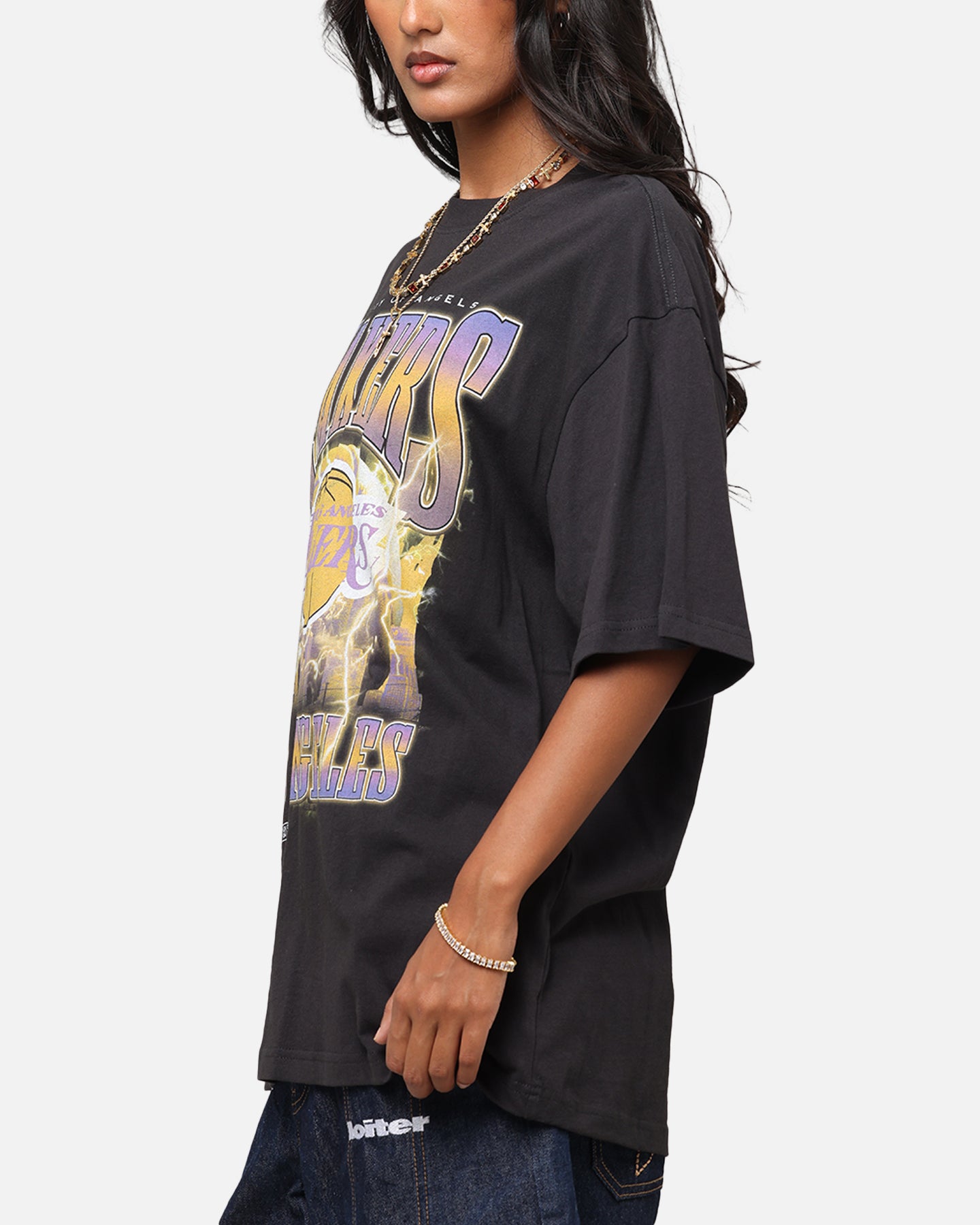 Mitchell & Ness Los Angeles Lakers City Strike T-Shirt Faded Black、mySite、zt4zffjzw