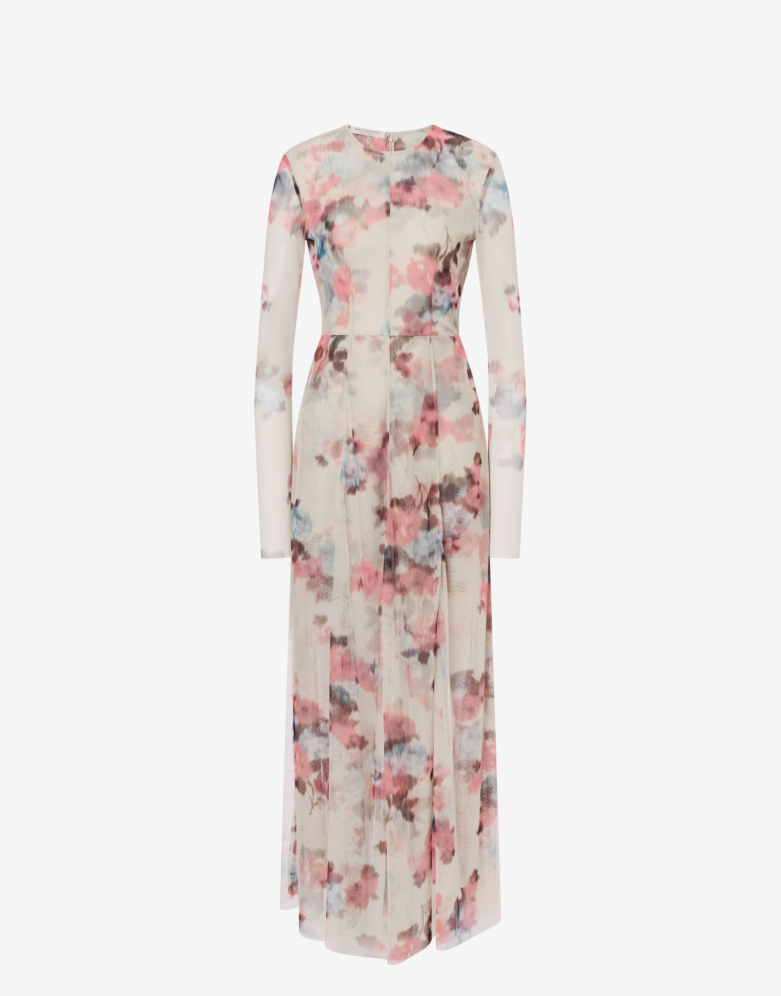 Abito lungo in tulle con stampa fiori、mySite、aoinhome