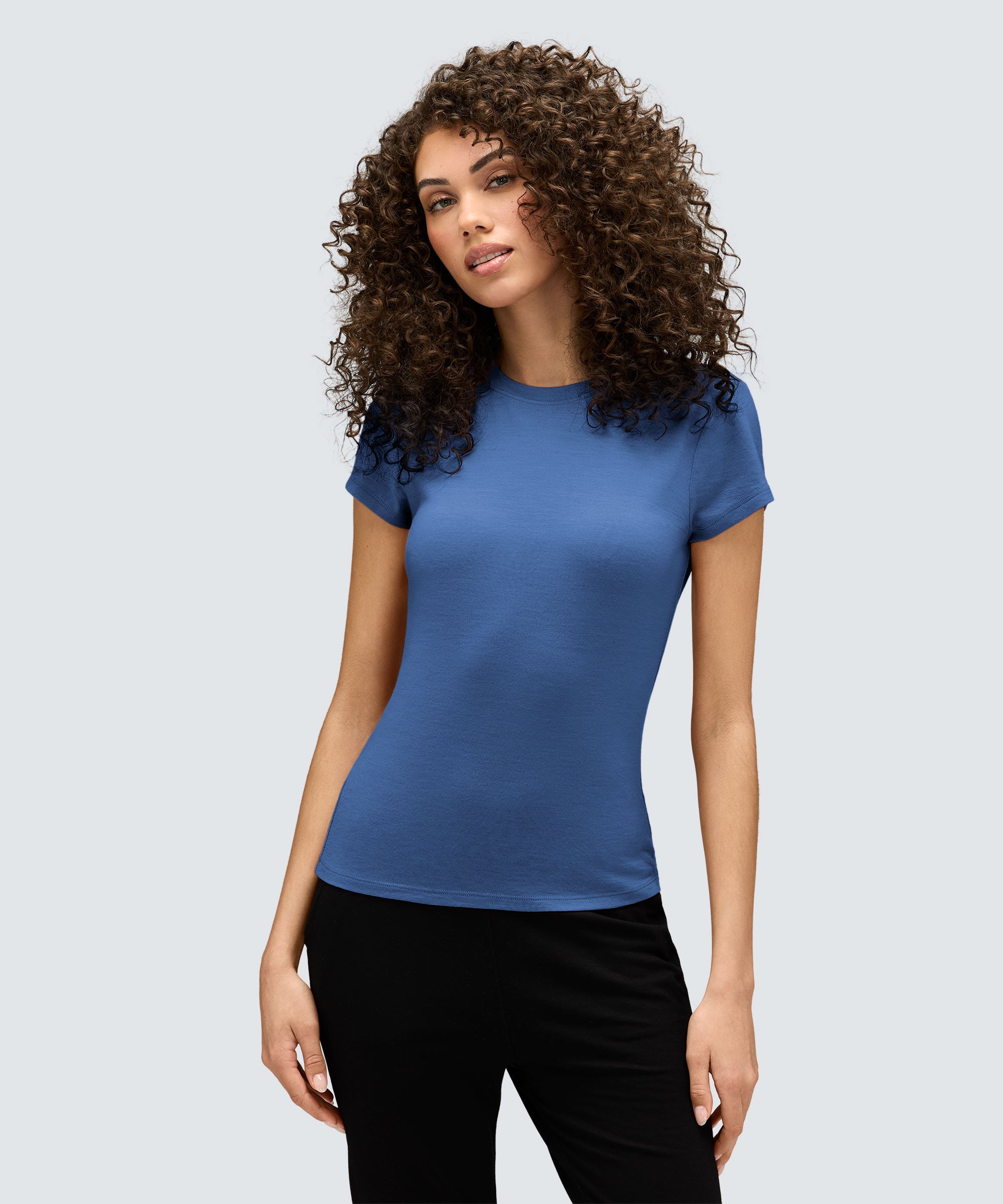 Women's Slim Merino Crew Neck T-Shirt、mySite、noshort
