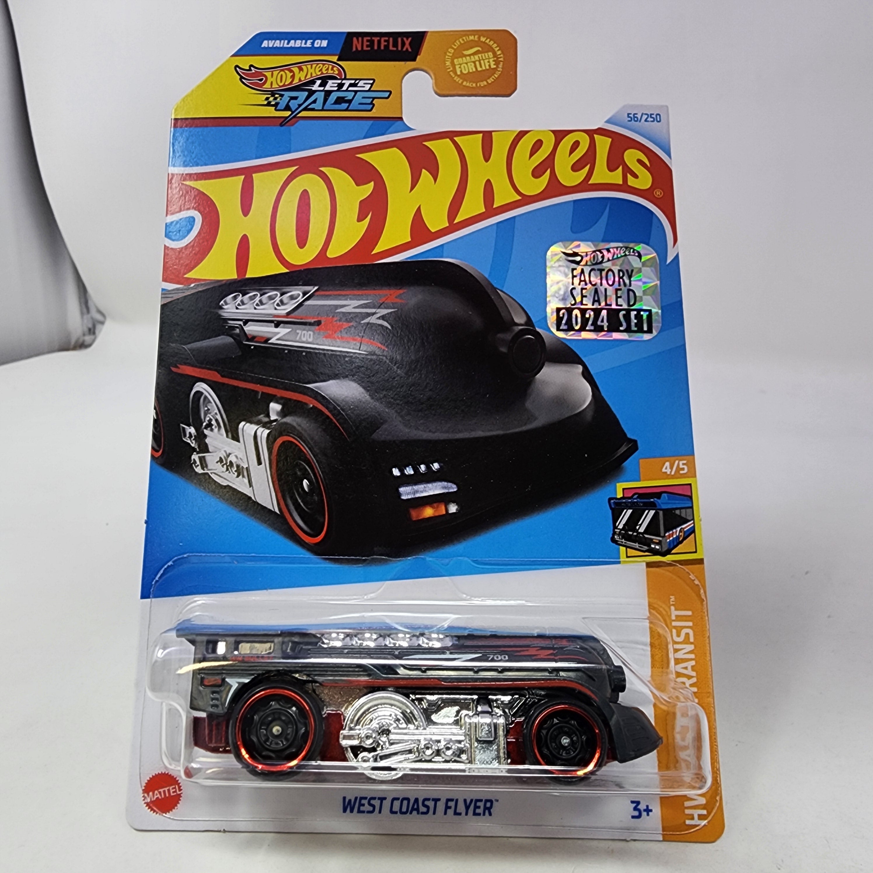 West Coast Flyer #56 * Black * 2024 Hot Wheels Basic w/ Factory Holo、mySite、hgirdovlk