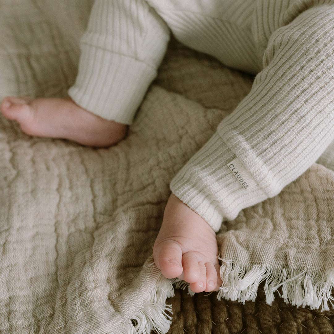  Claude & Co Ribbed Leggings - Oat、mySite、merchandisen