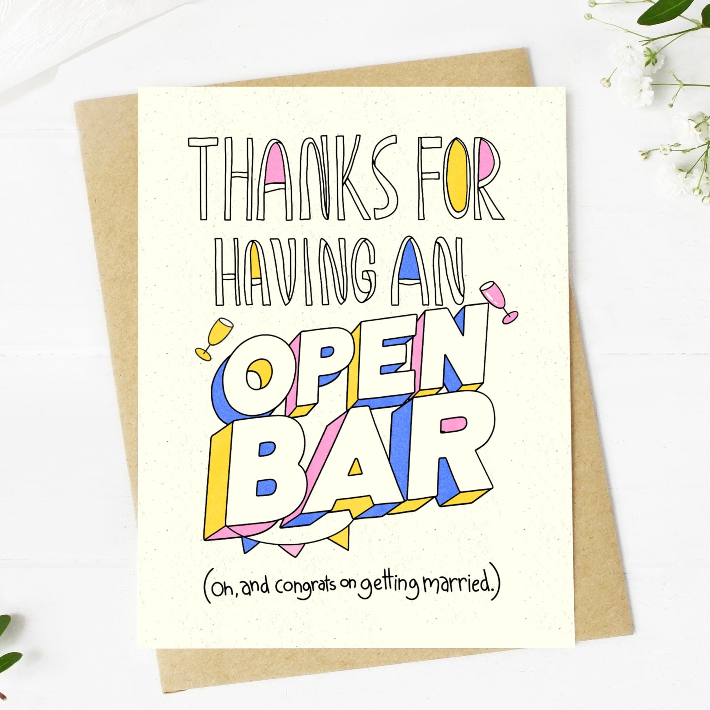  Thanks For Having An Open Bar Wedding Card、mySite、elrpsem3k