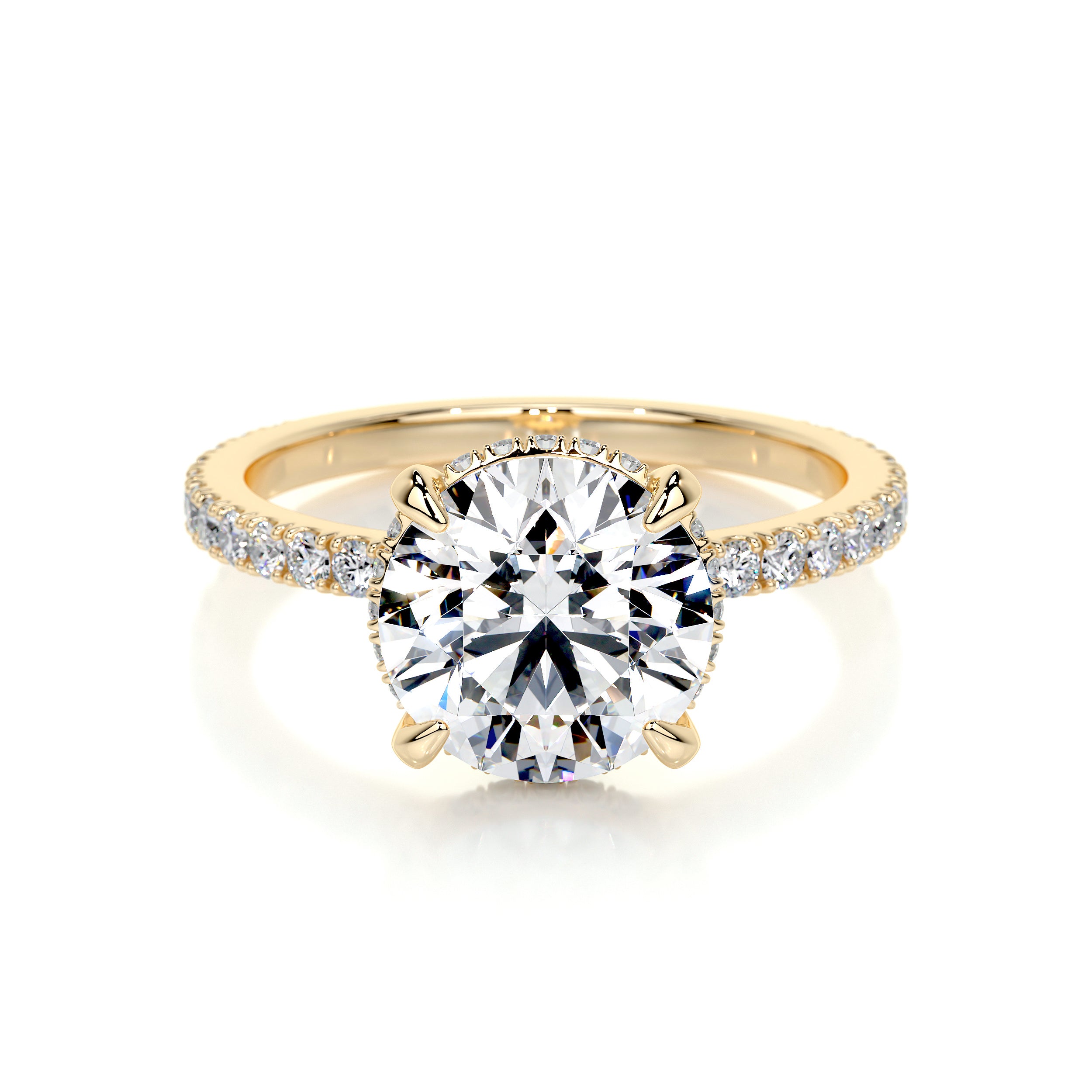 Valeria Lab Grown Diamond Ring -18K Yellow Gold、mySite、hinf8tx79
