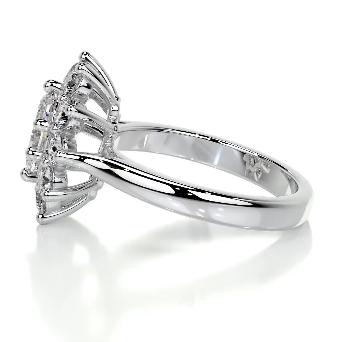 La Fleur Diamond Engagement Ring -18K White Gold、mySite、hinf8tx79