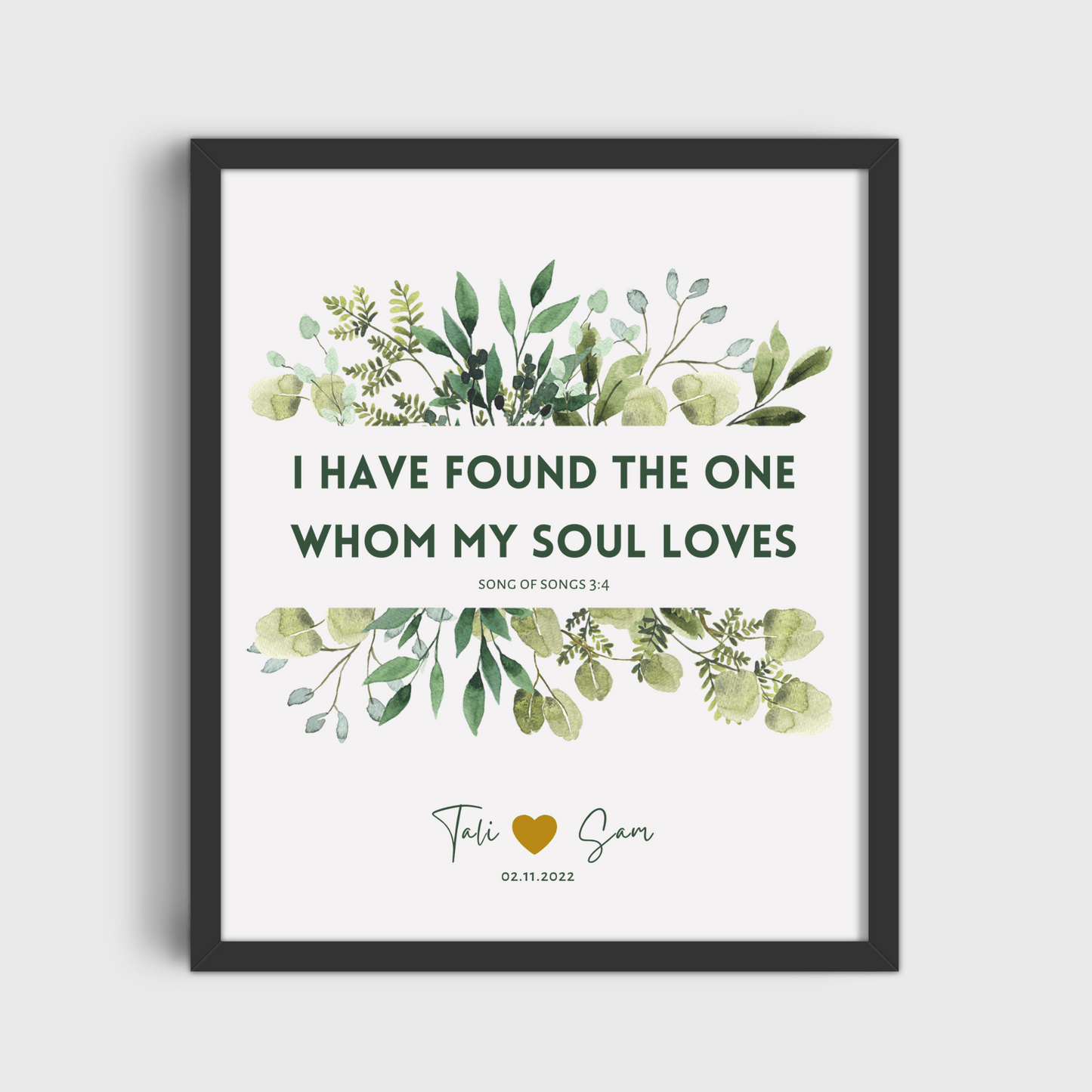 Personalized Wedding Gift Print - Song of Solomon 3:4、mySite、topwebapps