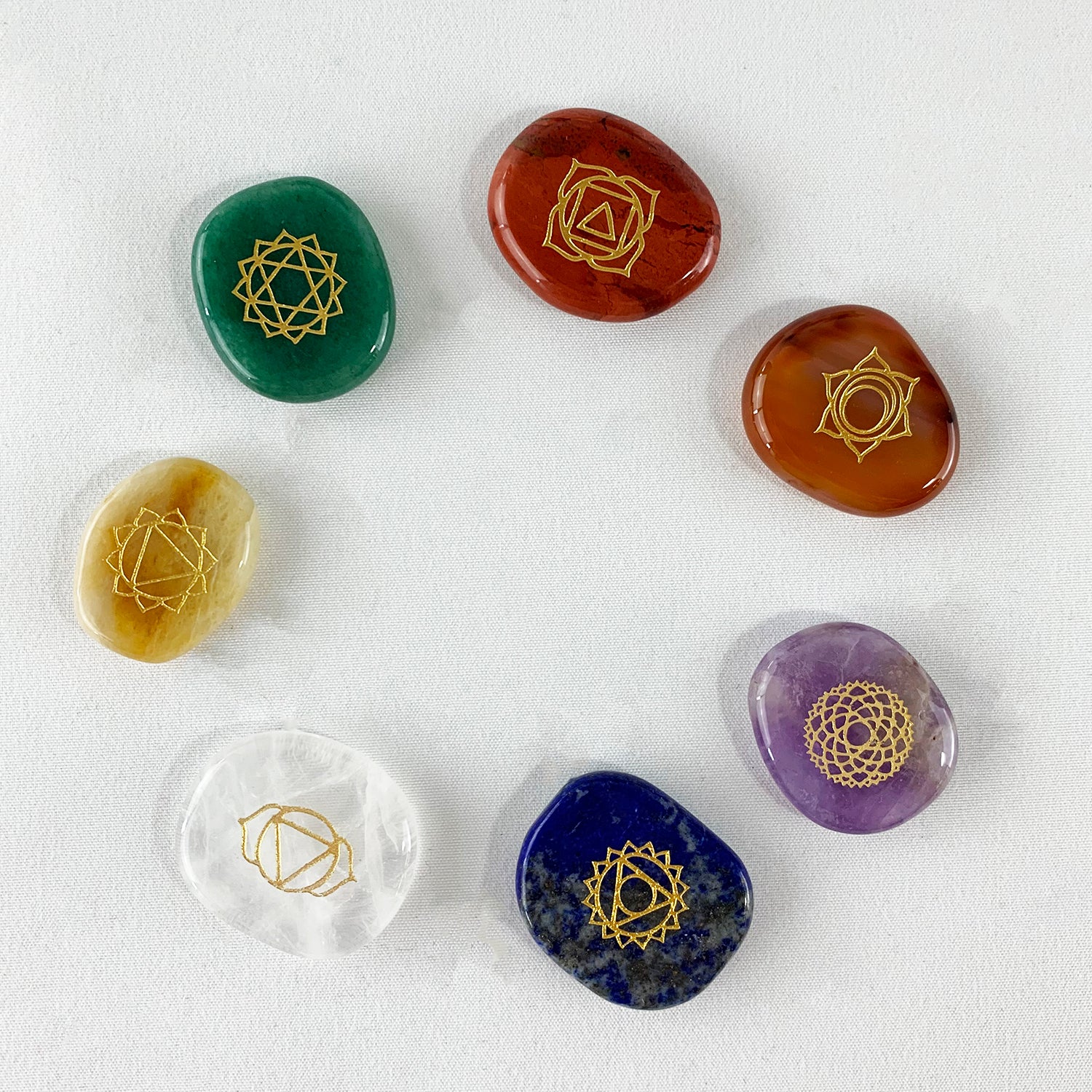 Engraved Crystal Chakra Set、mySite、topwebapps