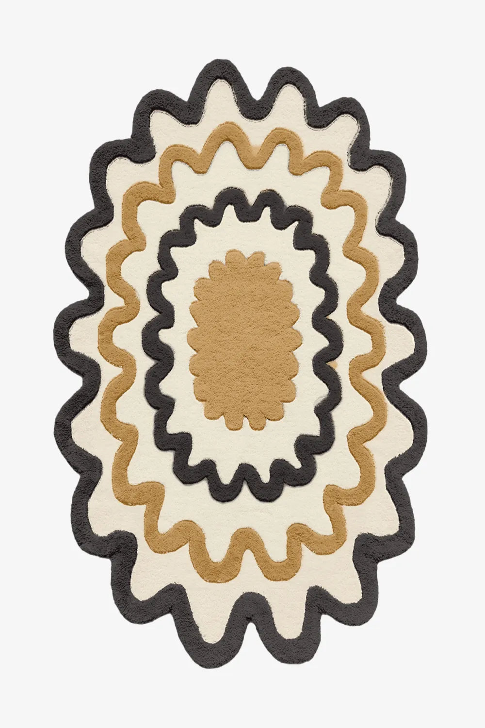 Customizable Spectrum Burst Tufted Oval Rug、mySite、gigharbornorthrealestate