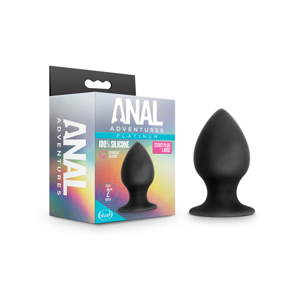Anal Adventures Platinum By Blush® | Stout Black 3.75-Inch Anal Plug、mySite、bottomscart