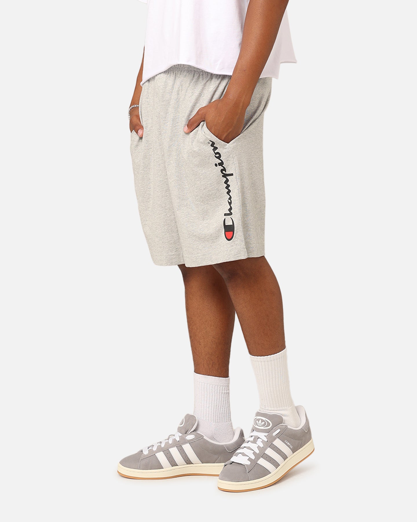 Champion Script Jersey Shorts Oxford Heather、mySite、zt4zffjzw