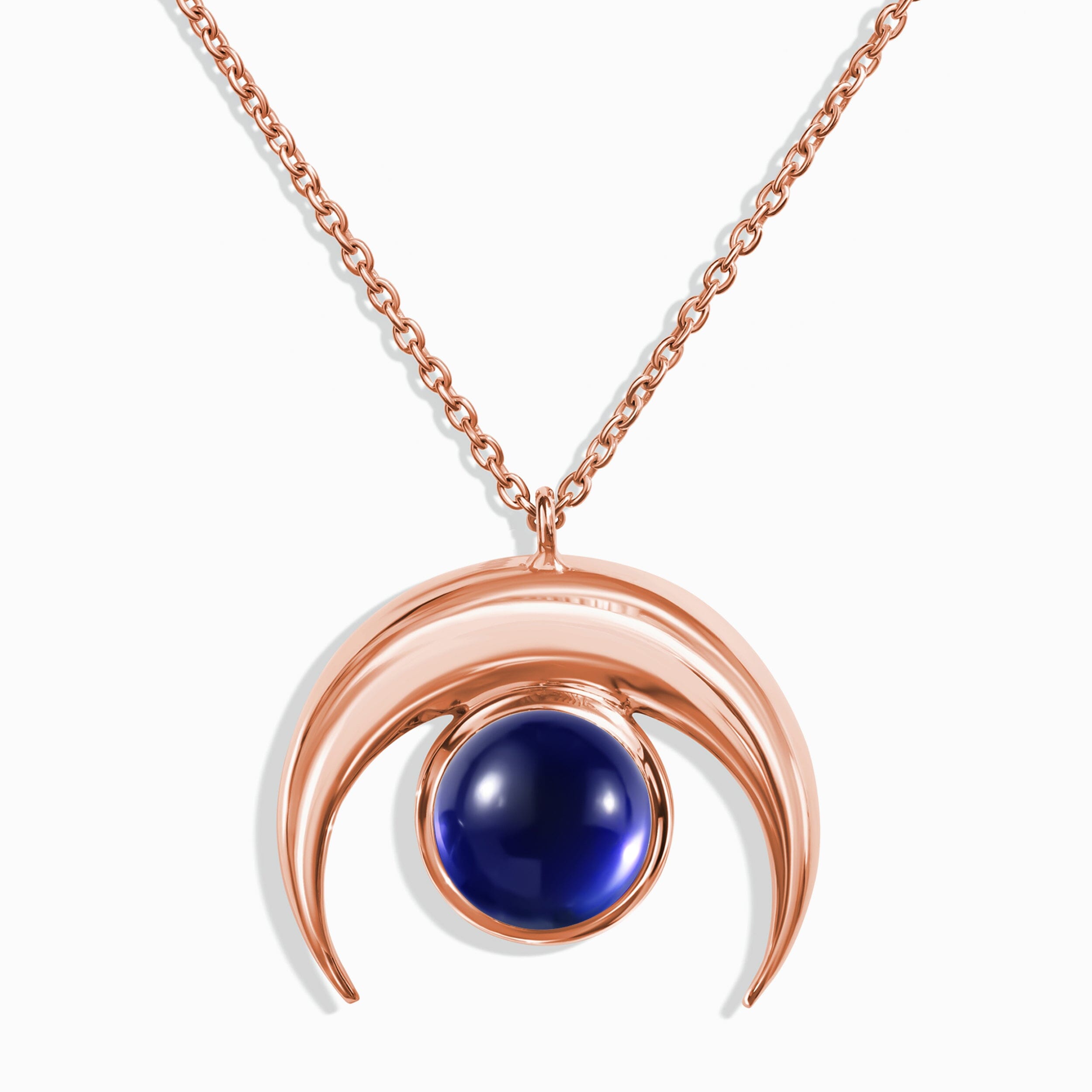 Blue Sapphire Necklace - Crescent Moon、mySite、hinf8tx79